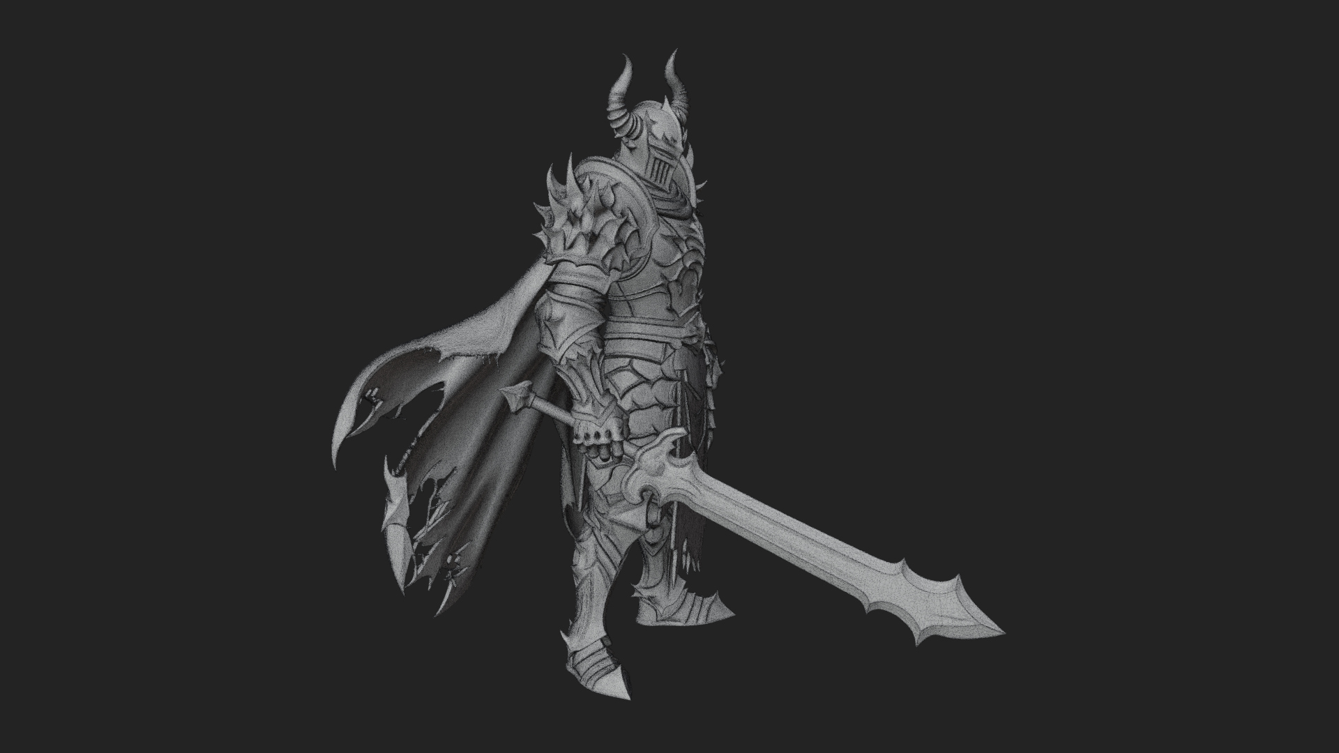 Armored Knight Statue Design 28 3D Print Model 3D Model