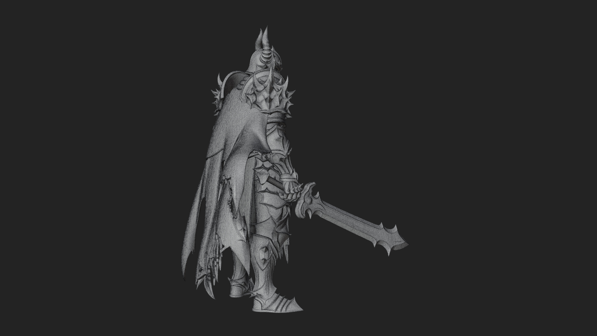 Armored Knight Statue Design 28 3D Print Model 3D Model