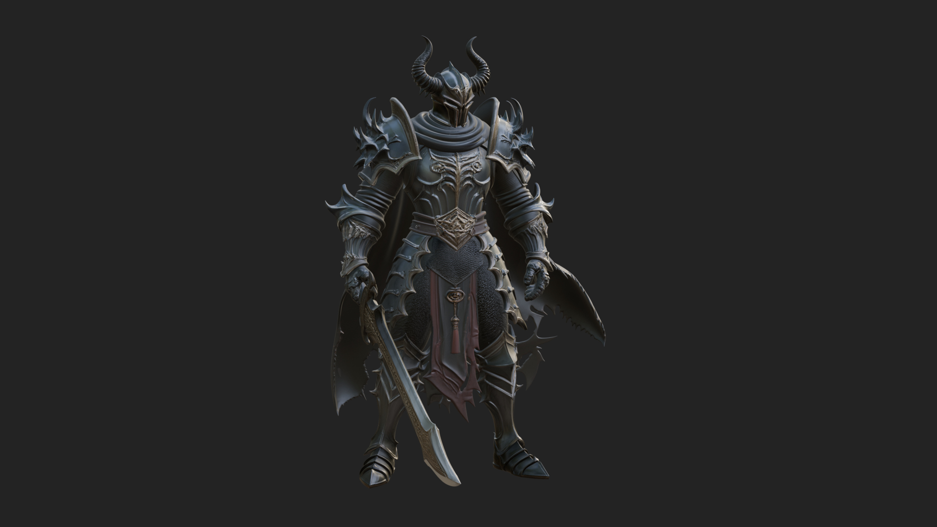 Armored Knight Statue Design 29 3D Print Model 3D Model