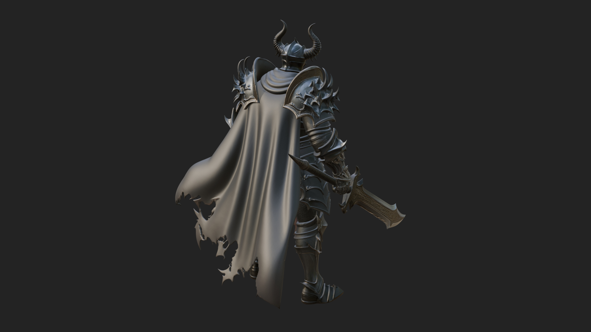 Armored Knight Statue Design 29 3D Print Model 3D Model
