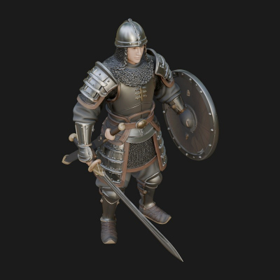 Armored Knight Statue Design 3 3d Print Model