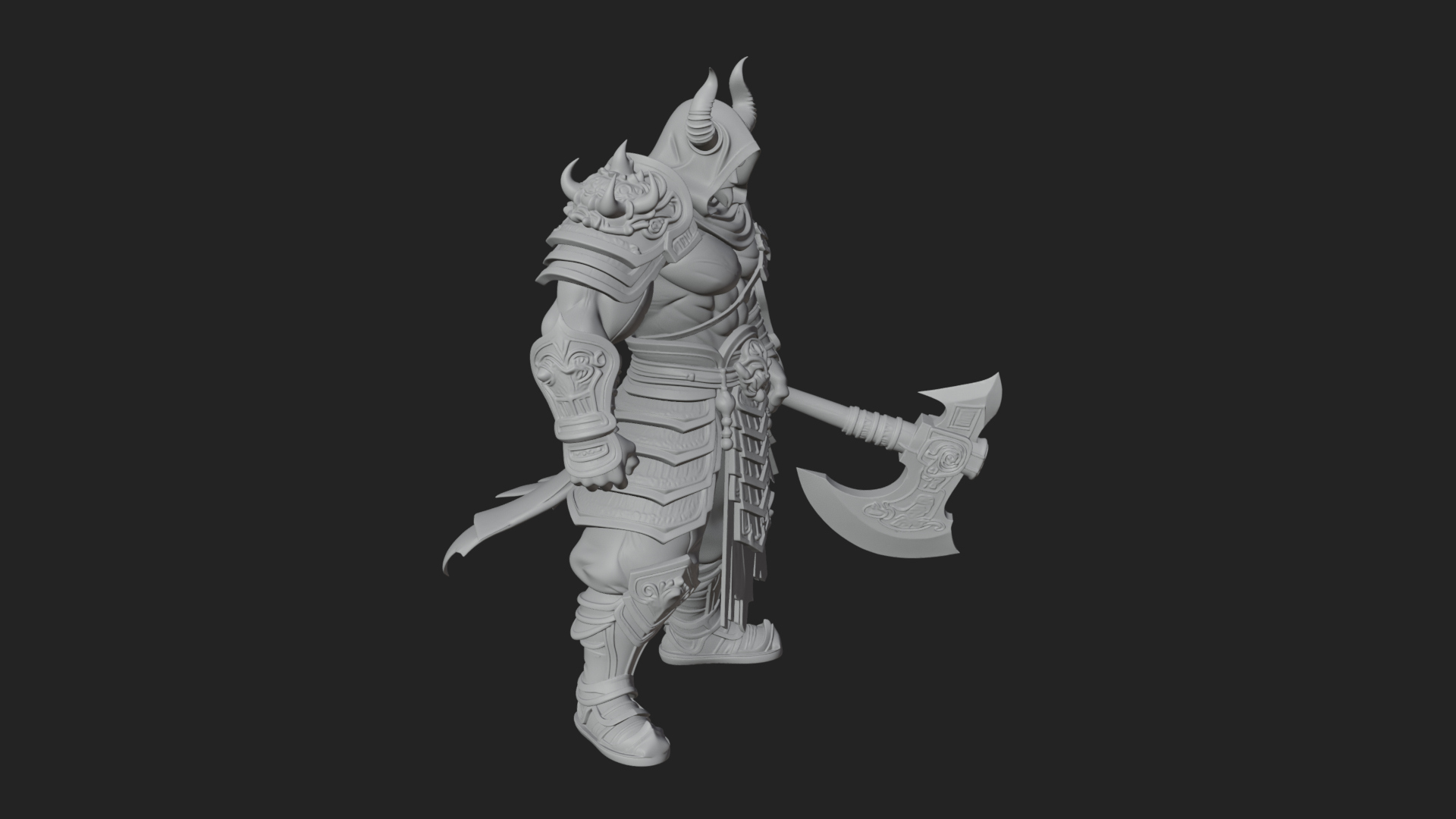 Armored Knight Statue Design 30 3D Print Model 3D Model