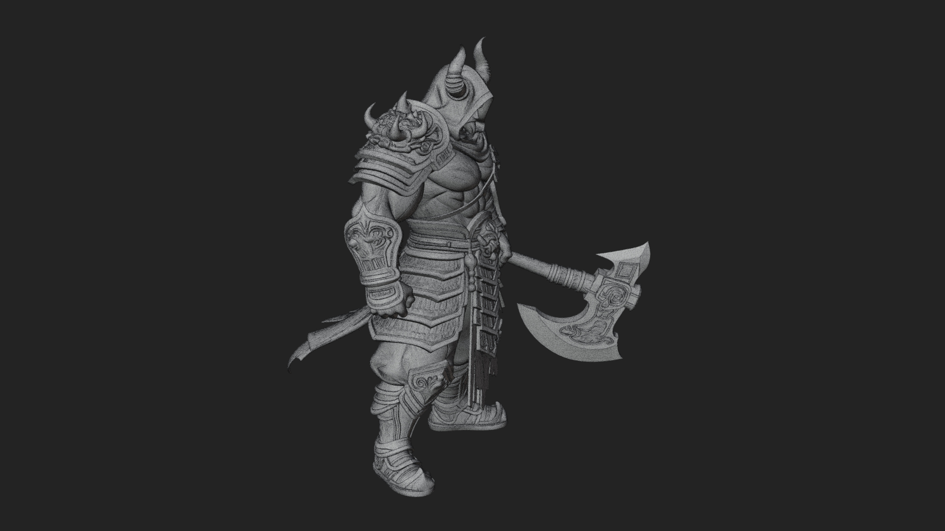 Armored Knight Statue Design 30 3D Print Model 3D Model