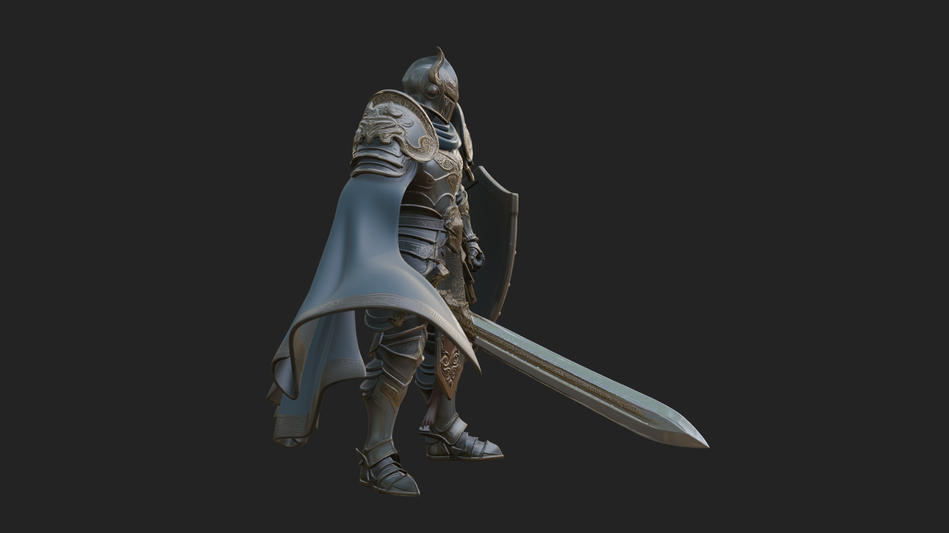 Armored Knight Statue Design 31 3D Print Model 3D Model