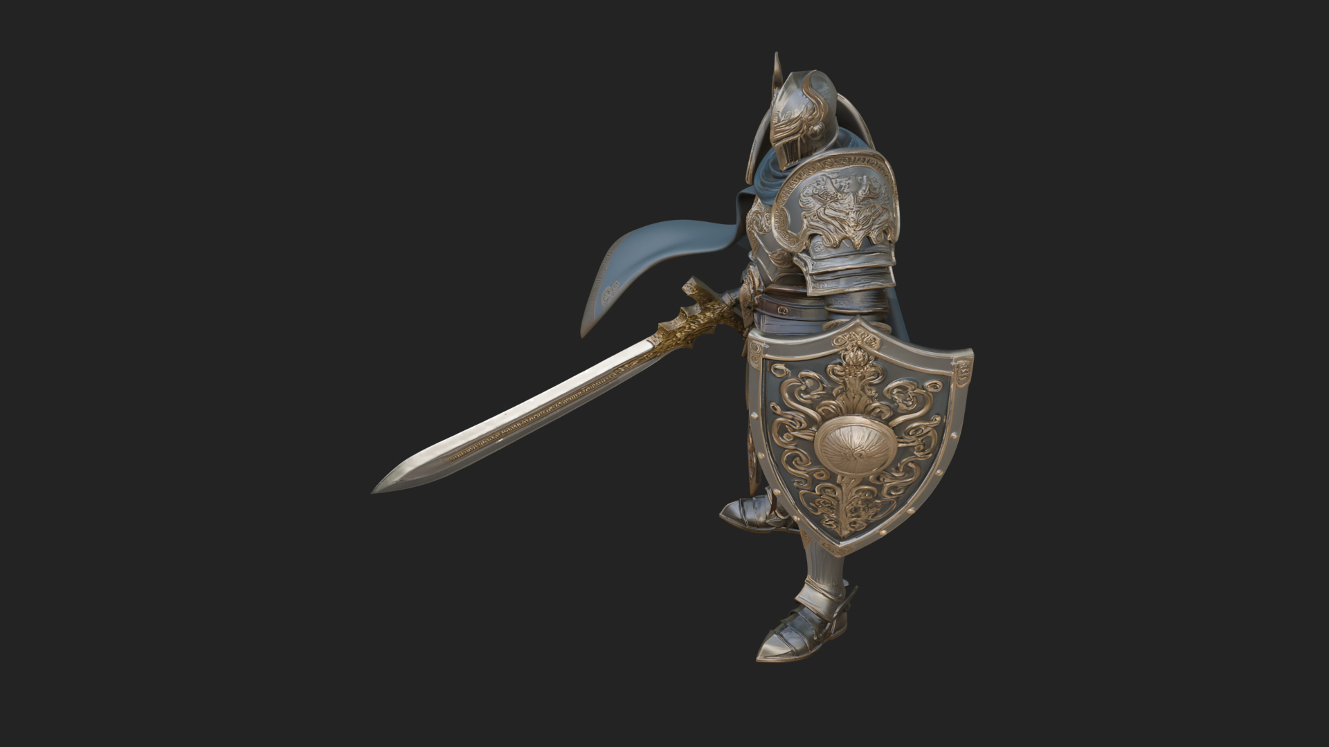 Armored Knight Statue Design 31 3D Print Model 3D Model