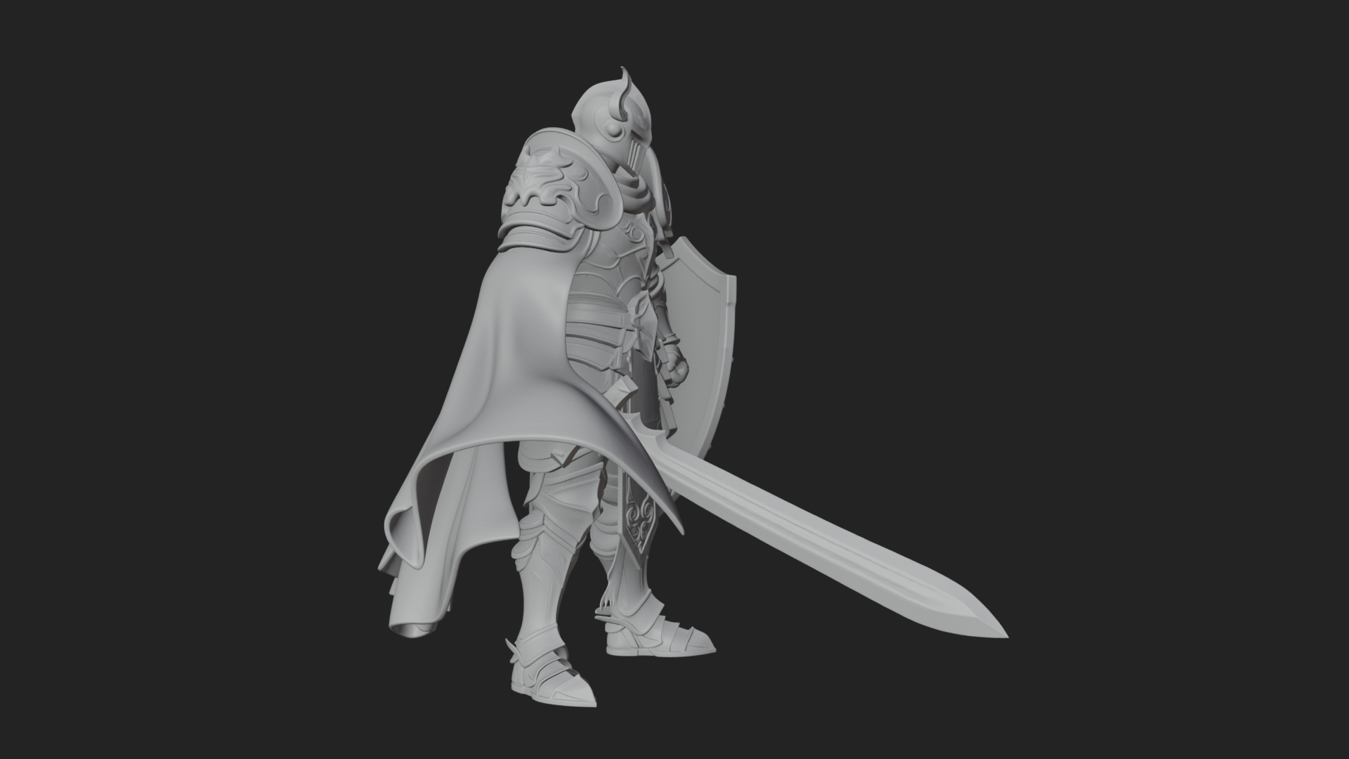 Armored Knight Statue Design 31 3D Print Model 3D Model
