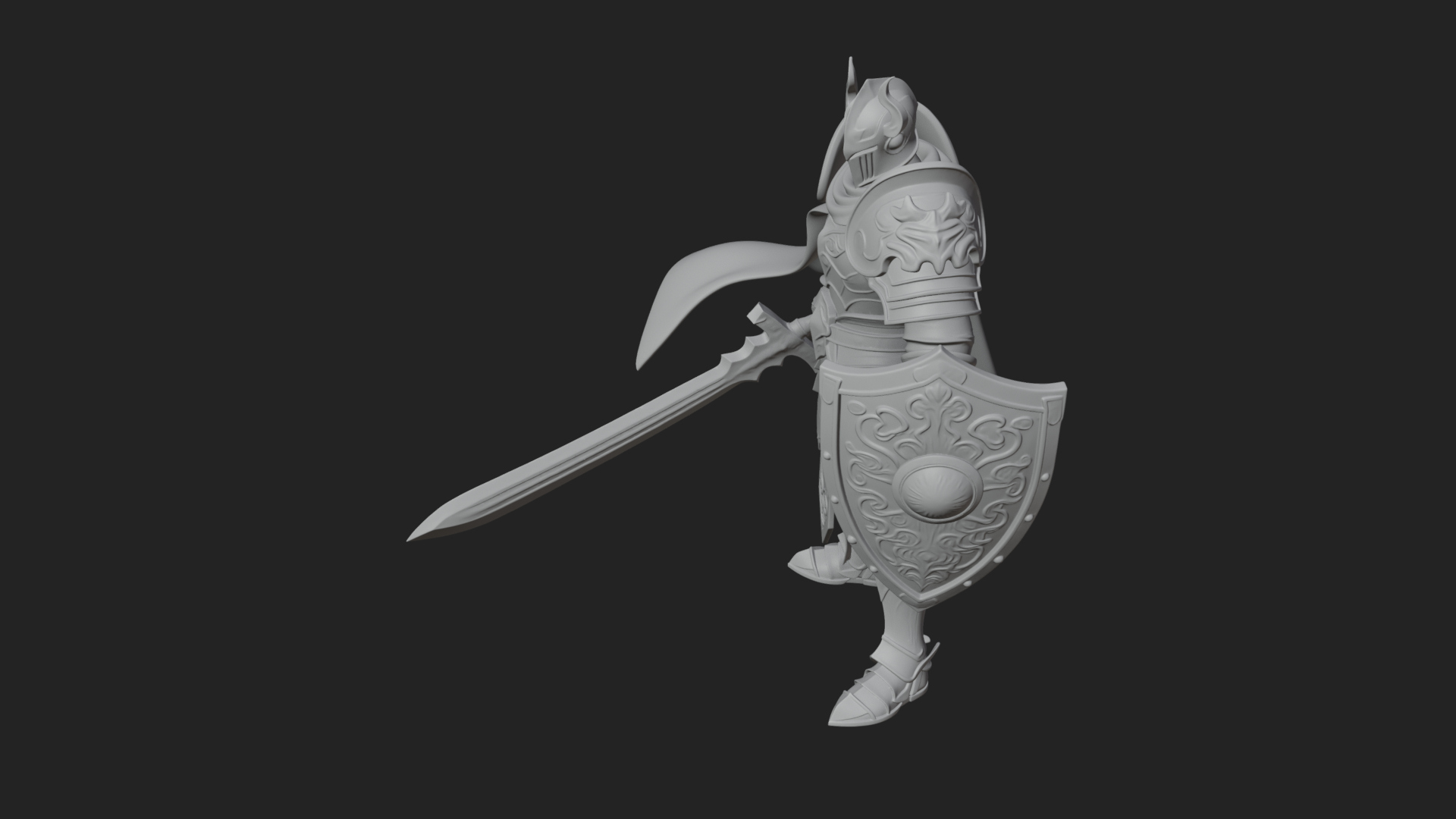 Armored Knight Statue Design 31 3D Print Model 3D Model