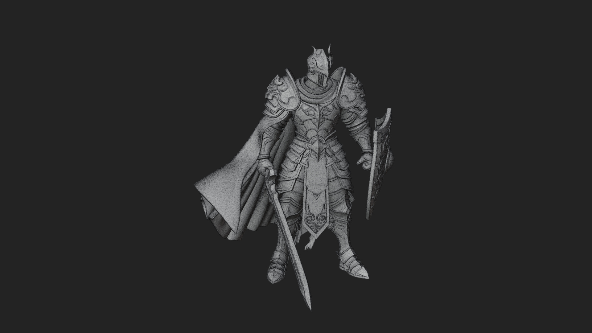 Armored Knight Statue Design 31 3D Print Model 3D Model