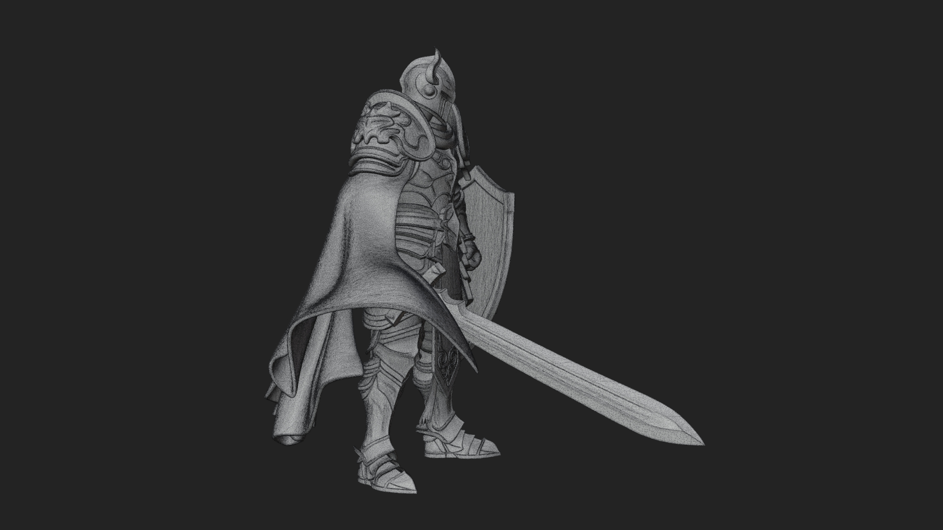 Armored Knight Statue Design 31 3D Print Model 3D Model