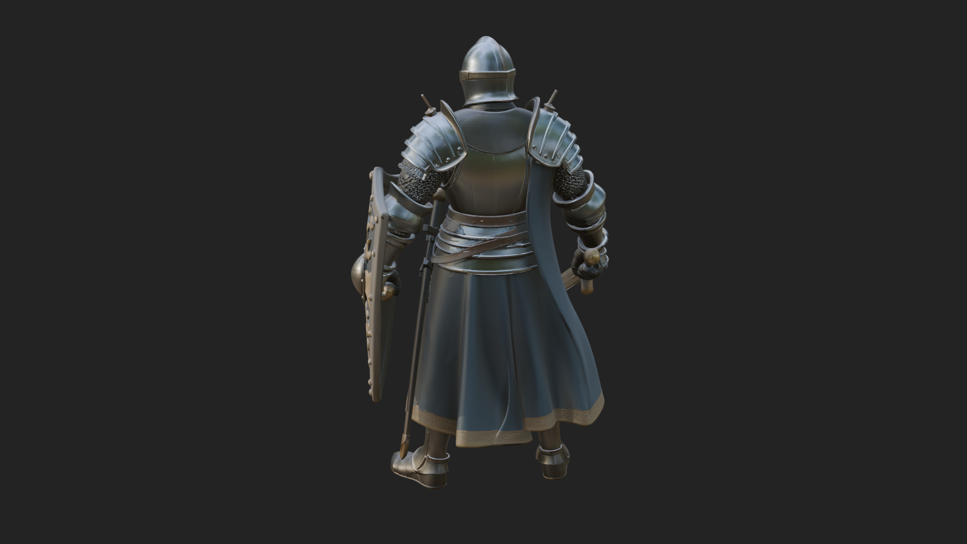 Armored Knight Statue Design 32 3D Print Model 3D Model