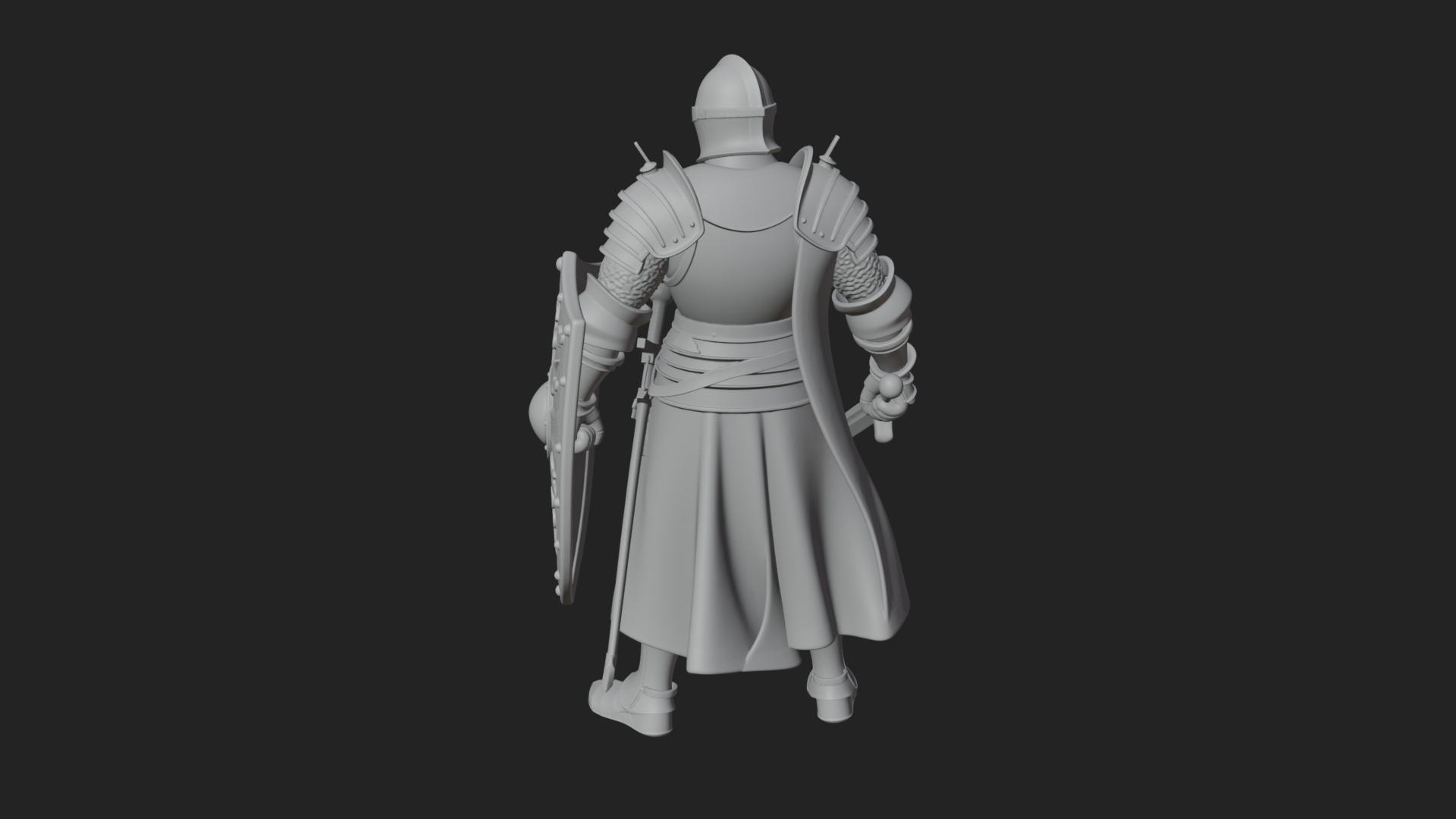 Armored Knight Statue Design 32 3D Print Model 3D Model