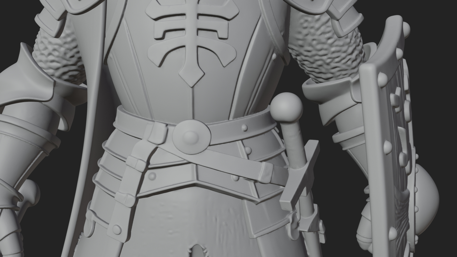 Armored Knight Statue Design 32 3D Print Model 3D Model