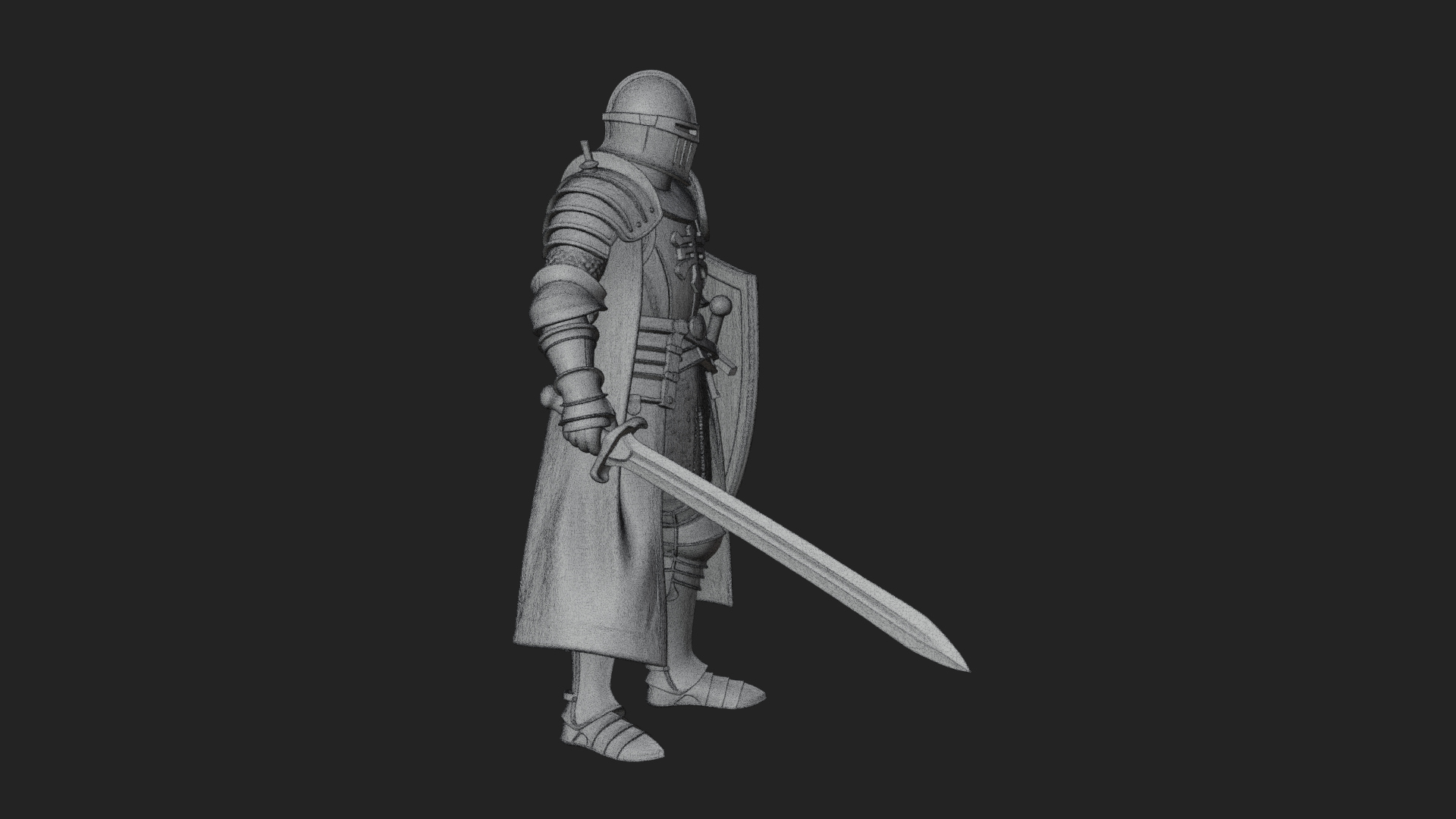 Armored Knight Statue Design 32 3D Print Model 3D Model
