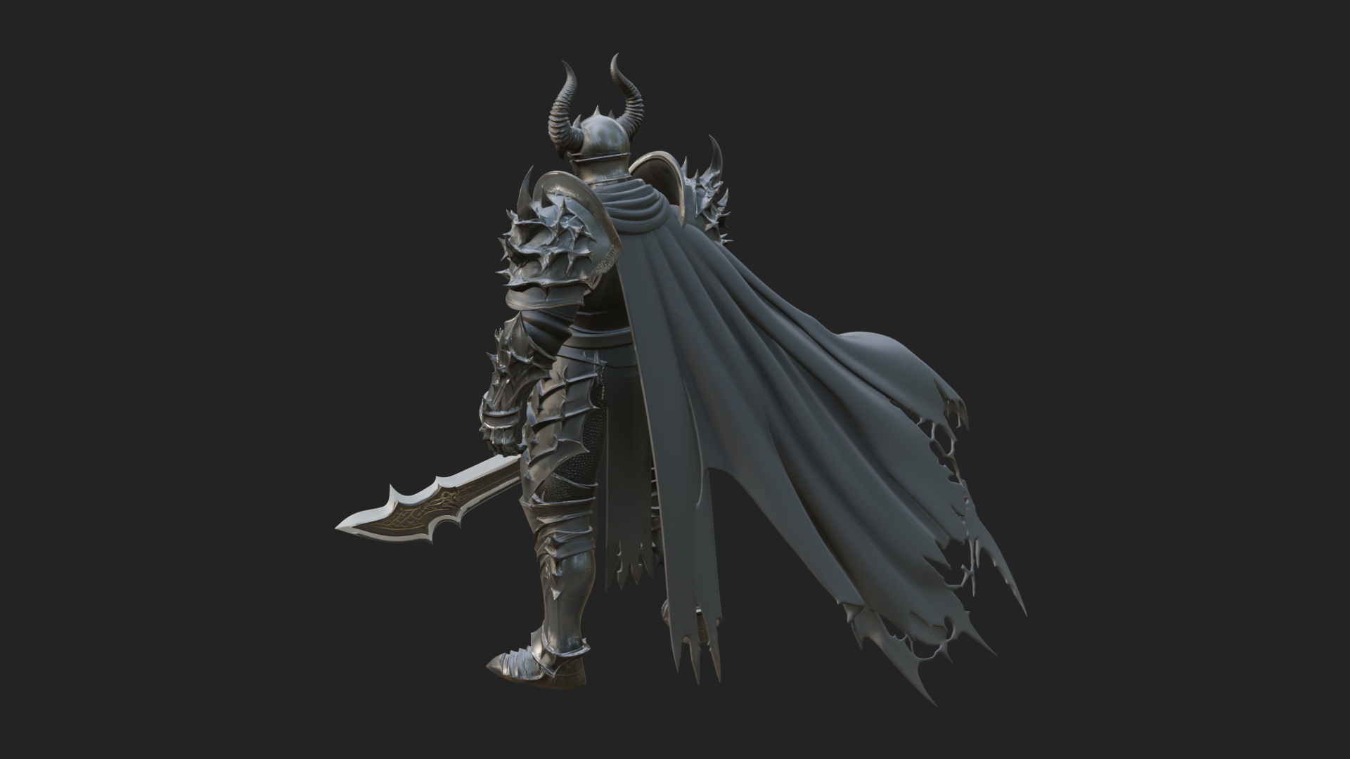 Armored Knight Statue Design 33 3D Print Model 3D Model