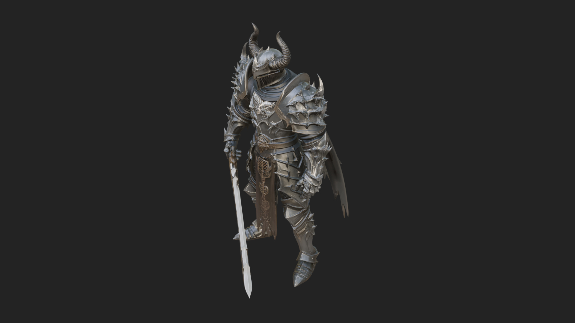 Armored Knight Statue Design 33 3D Print Model 3D Model