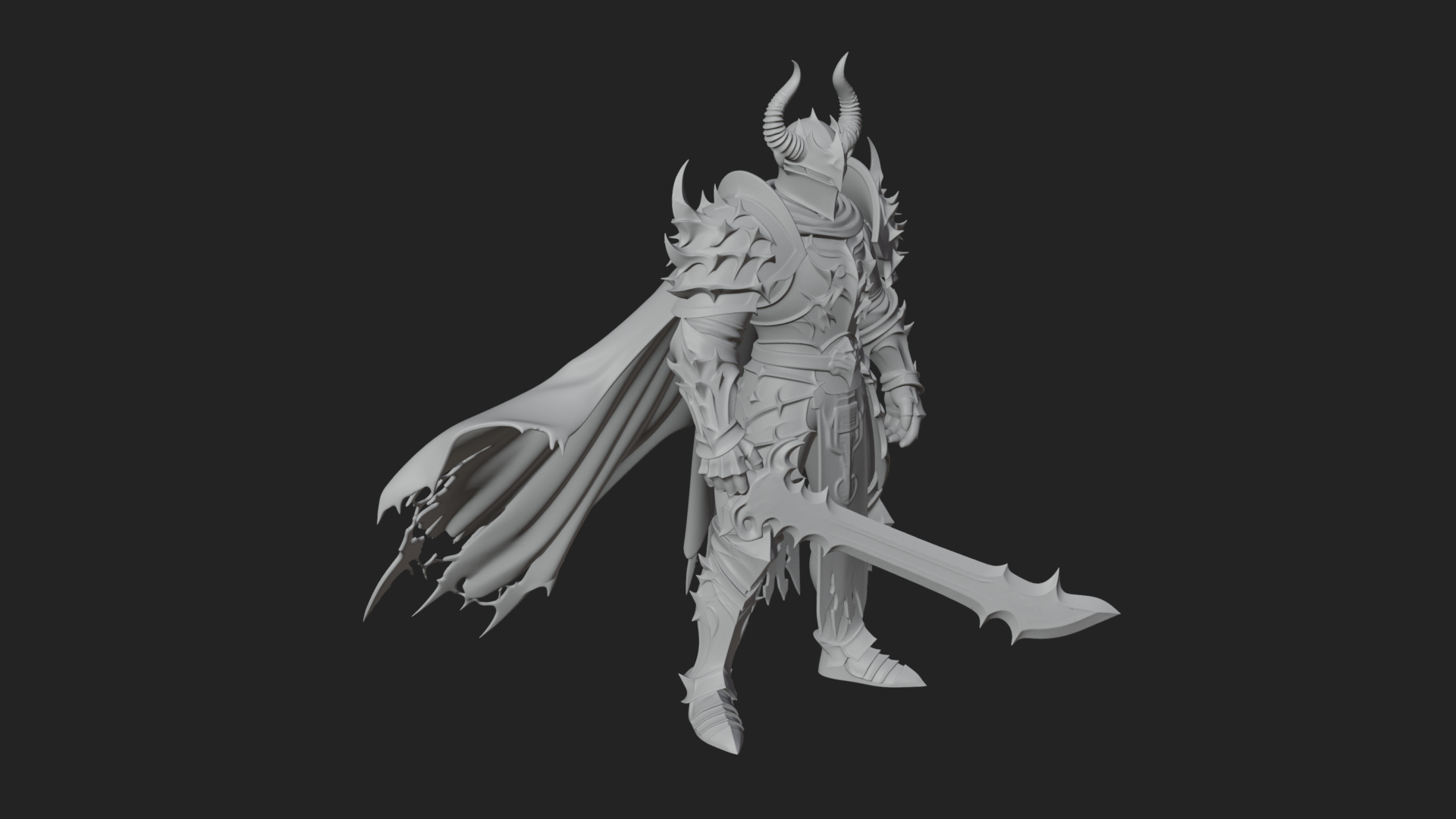 Armored Knight Statue Design 33 3D Print Model 3D Model