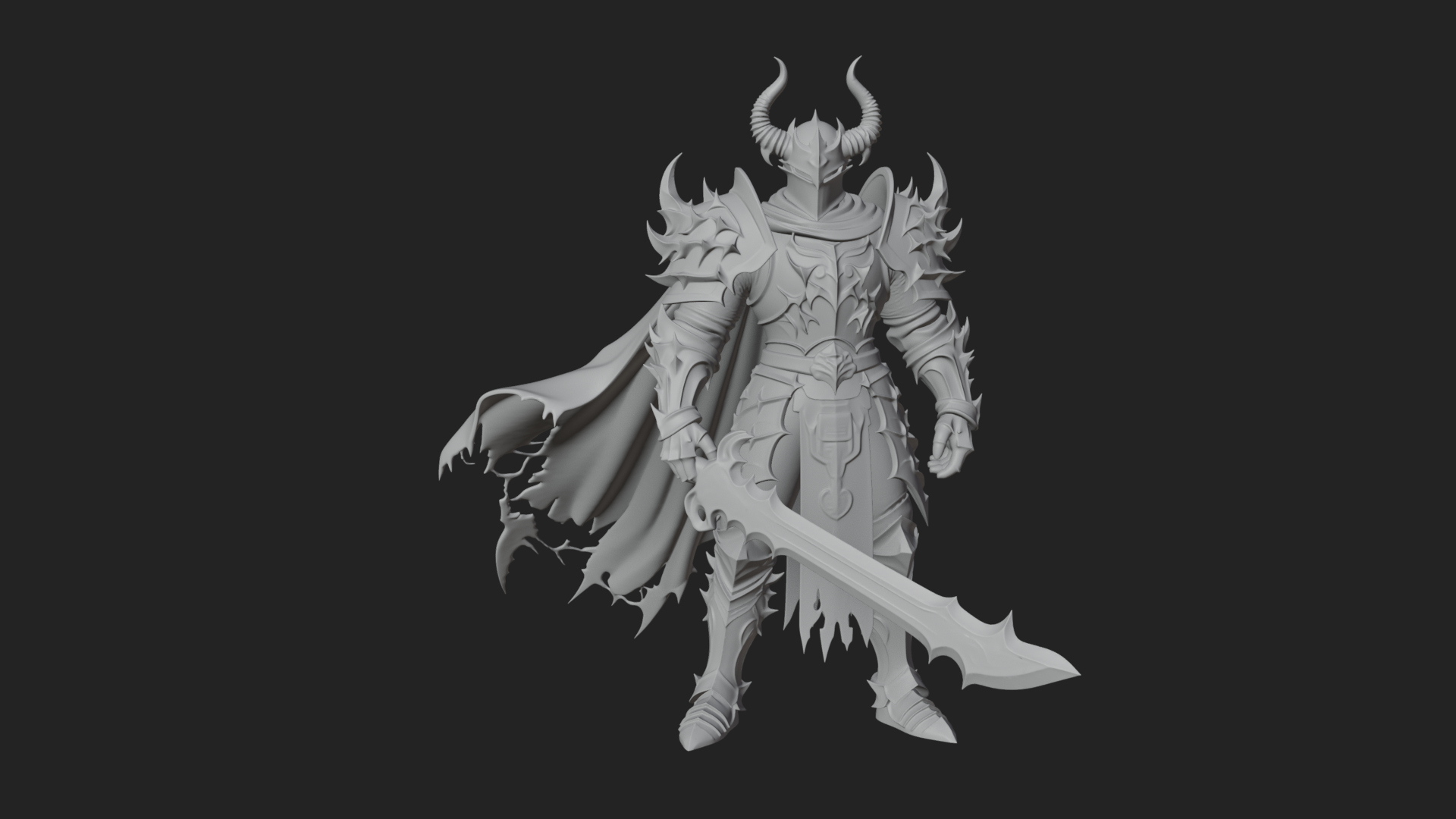 Armored Knight Statue Design 33 3D Print Model 3D Model
