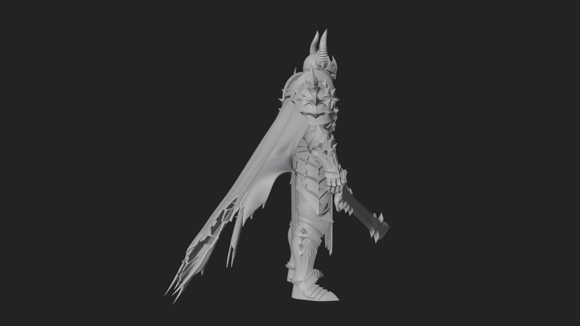 Armored Knight Statue Design 33 3D Print Model 3D Model