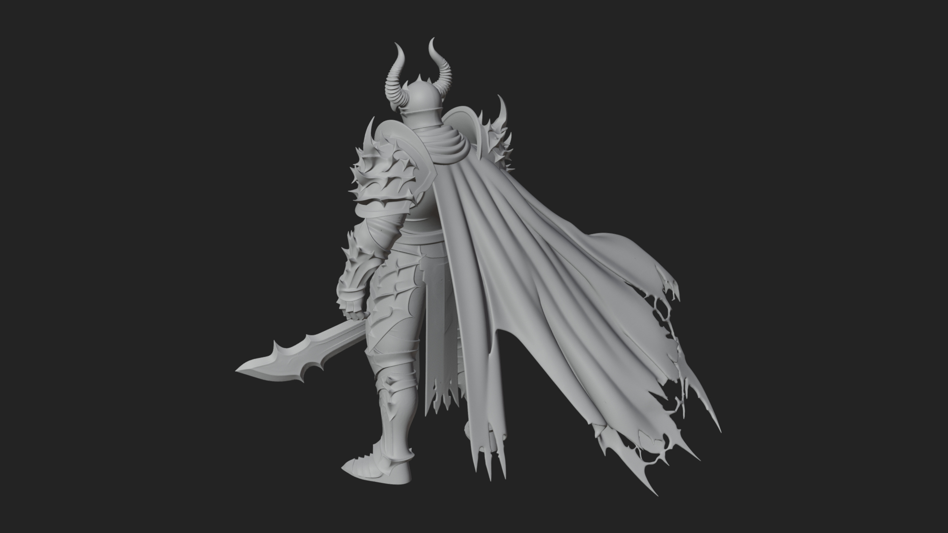 Armored Knight Statue Design 33 3D Print Model 3D Model