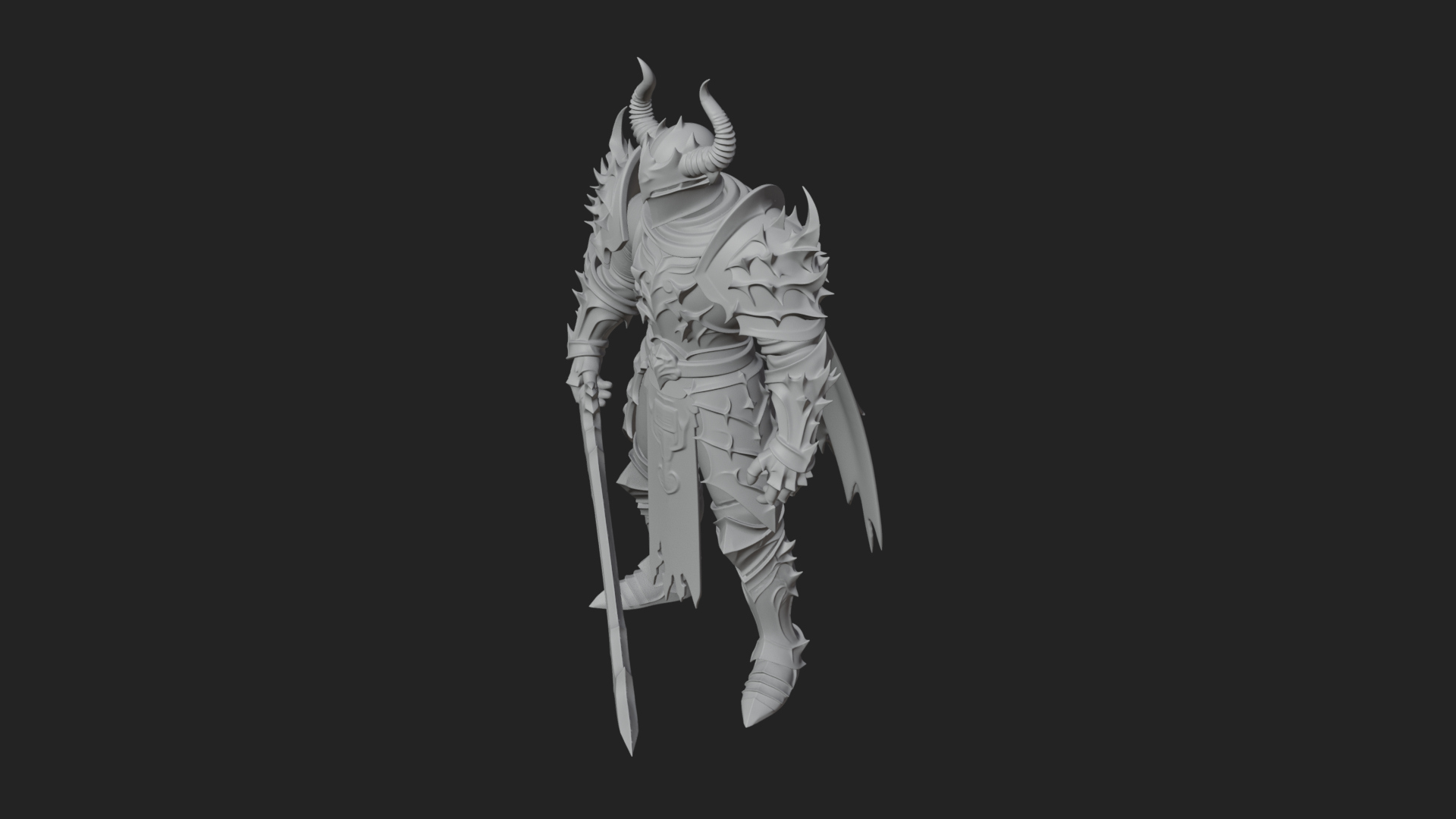 Armored Knight Statue Design 33 3D Print Model 3D Model