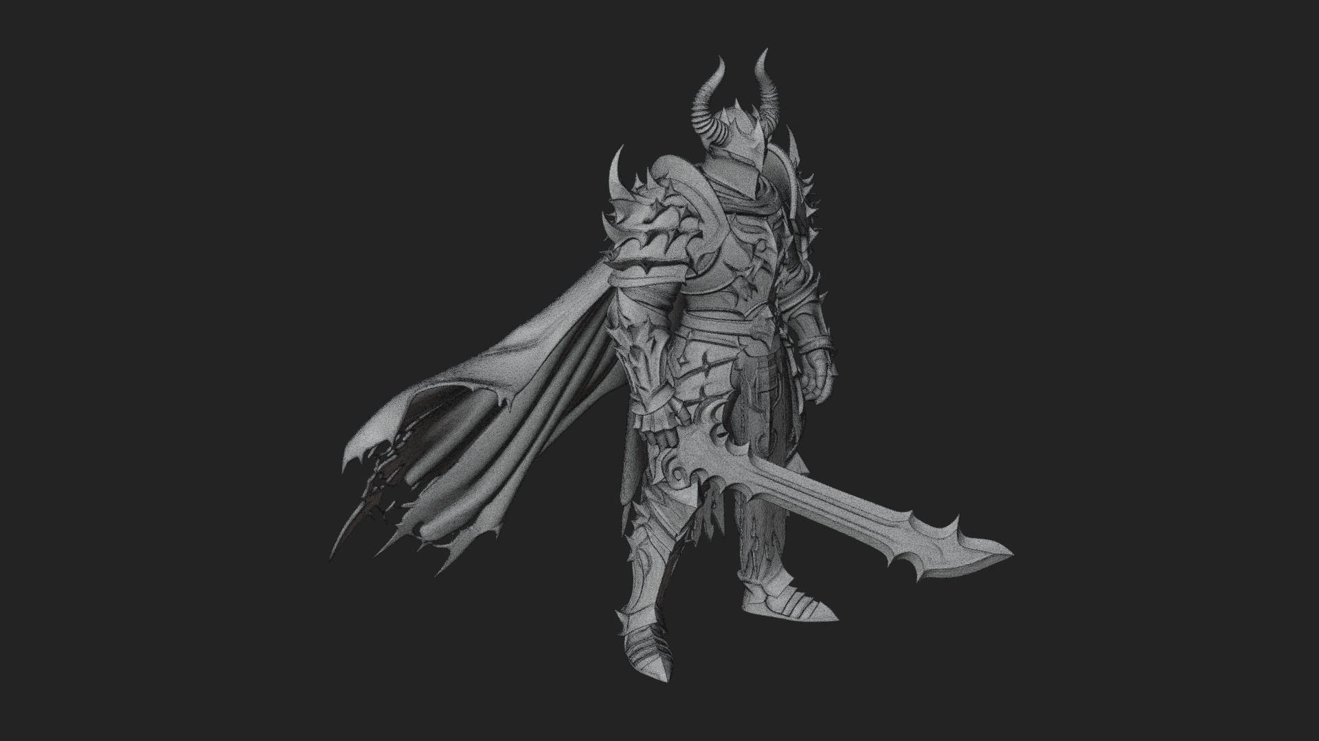 Armored Knight Statue Design 33 3D Print Model 3D Model