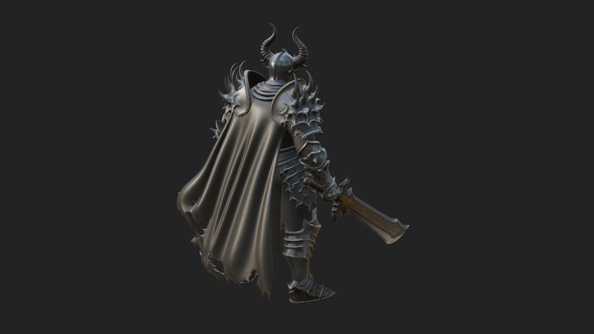 Armored Knight Statue Design 34 3D Print Model 3D Model