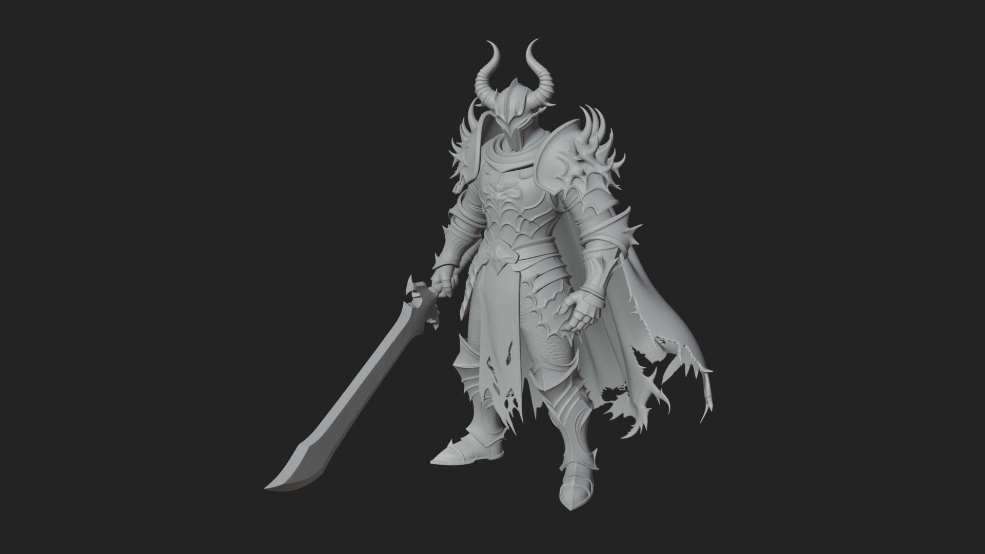Armored Knight Statue Design 34 3D Print Model 3D Model