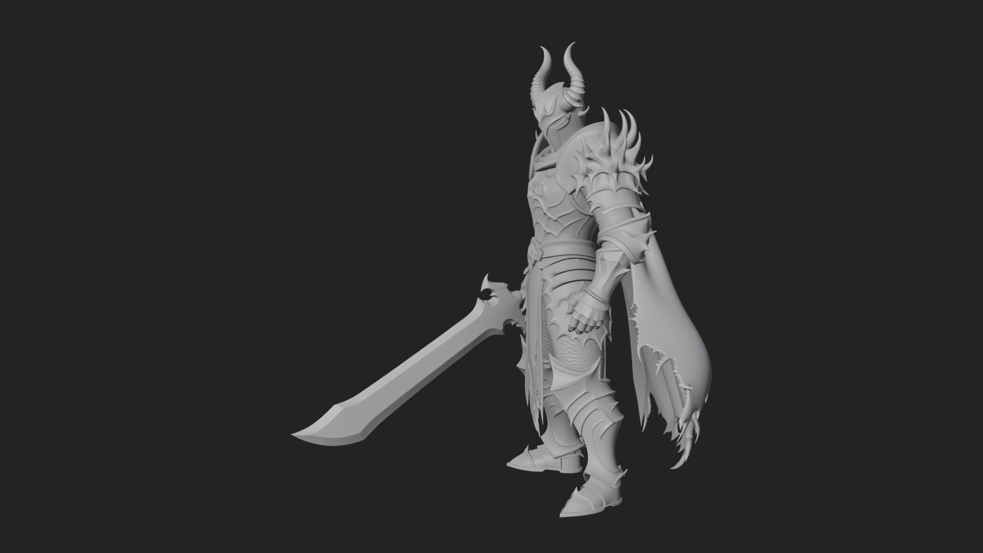 Armored Knight Statue Design 34 3D Print Model 3D Model
