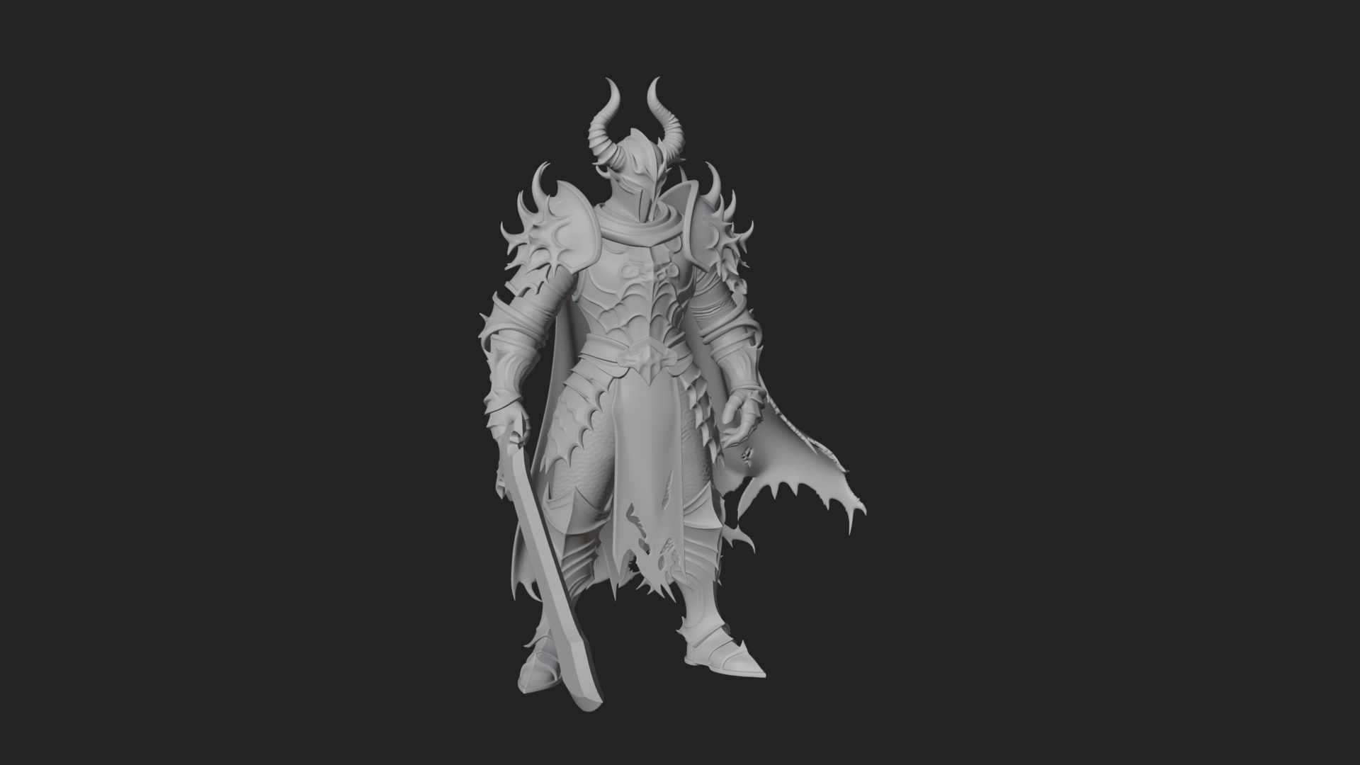 Armored Knight Statue Design 34 3D Print Model 3D Model