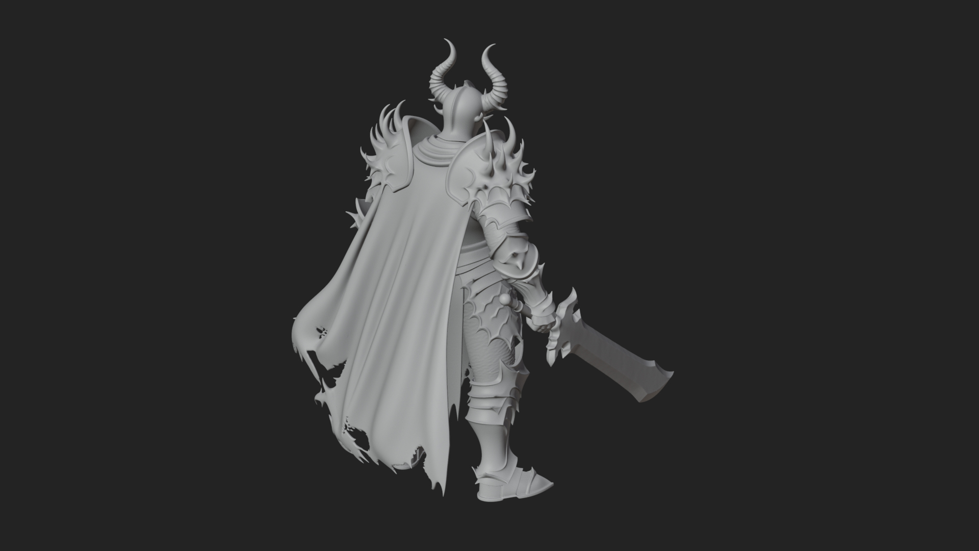 Armored Knight Statue Design 34 3D Print Model 3D Model