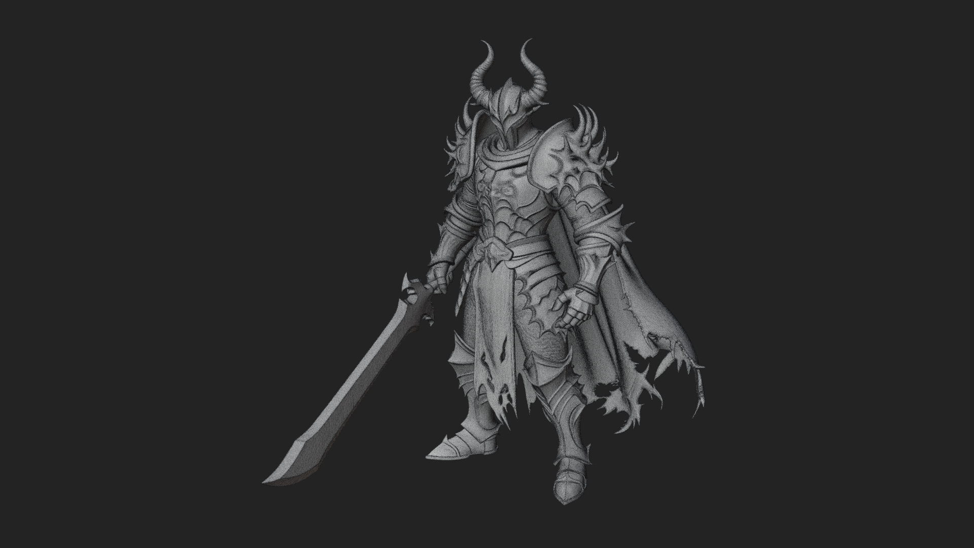 Armored Knight Statue Design 34 3D Print Model 3D Model
