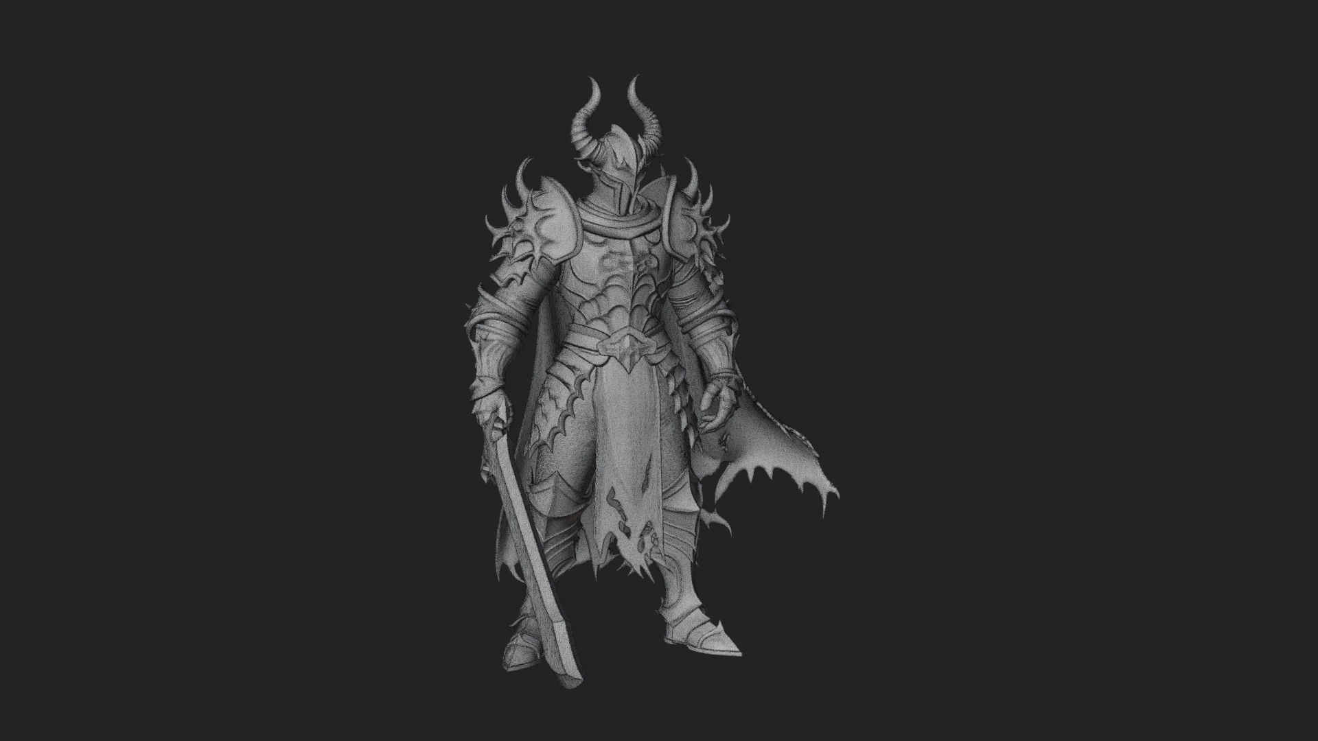 Armored Knight Statue Design 34 3D Print Model 3D Model
