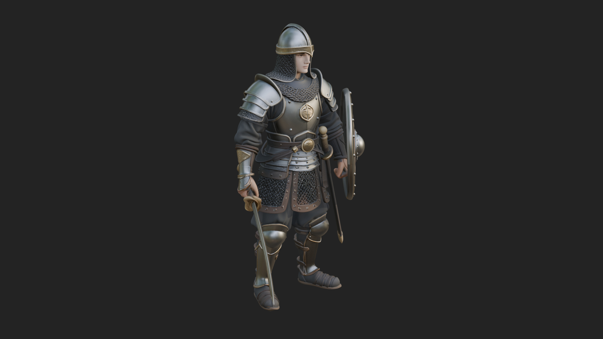 Armored Knight Statue Design 35 3D Print Model 3D Model