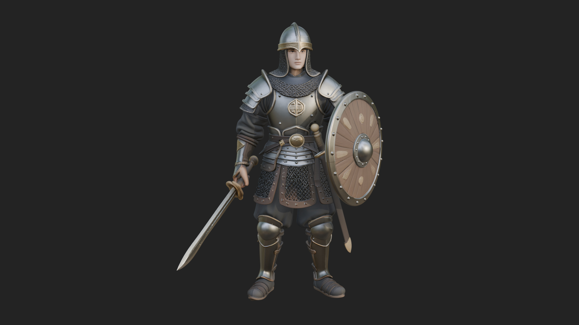 Armored Knight Statue Design 35 3D Print Model 3D Model