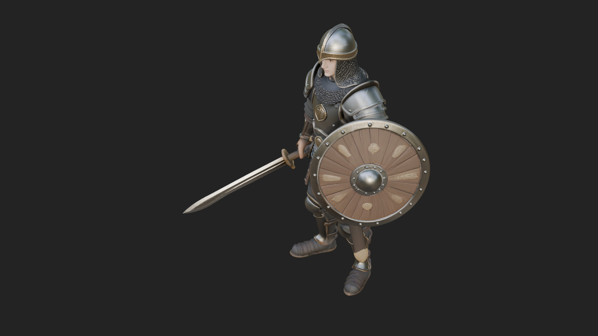 Armored Knight Statue Design 35 3D Print Model 3D Model