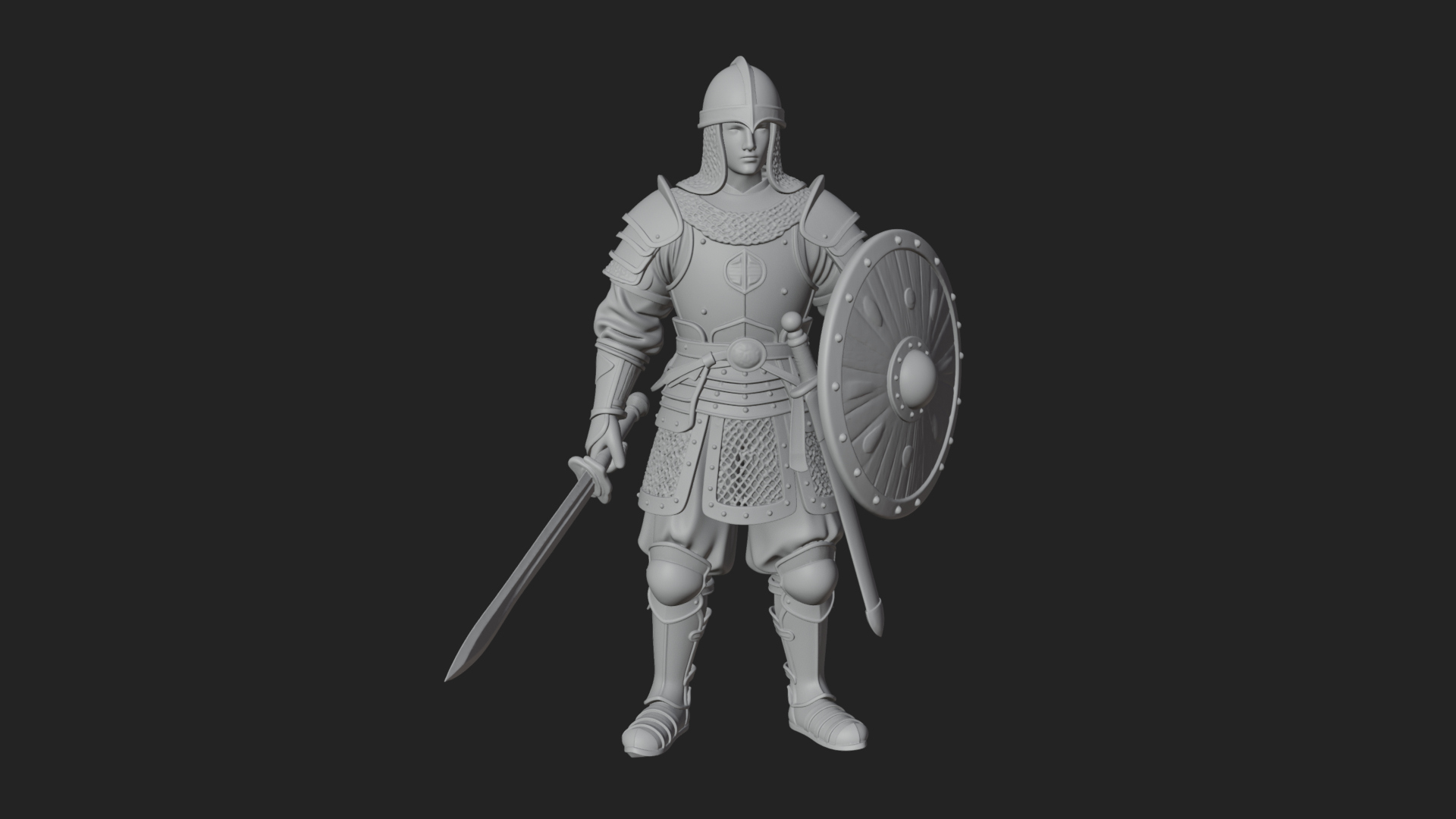 Armored Knight Statue Design 35 3D Print Model 3D Model