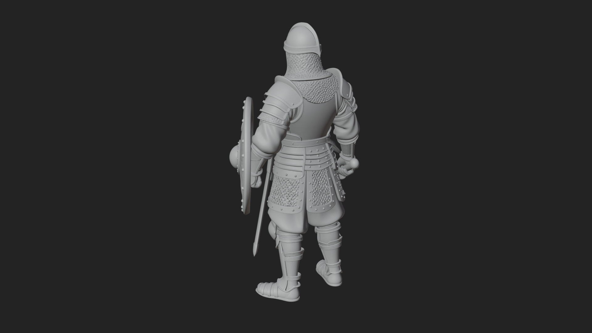 Armored Knight Statue Design 35 3D Print Model 3D Model