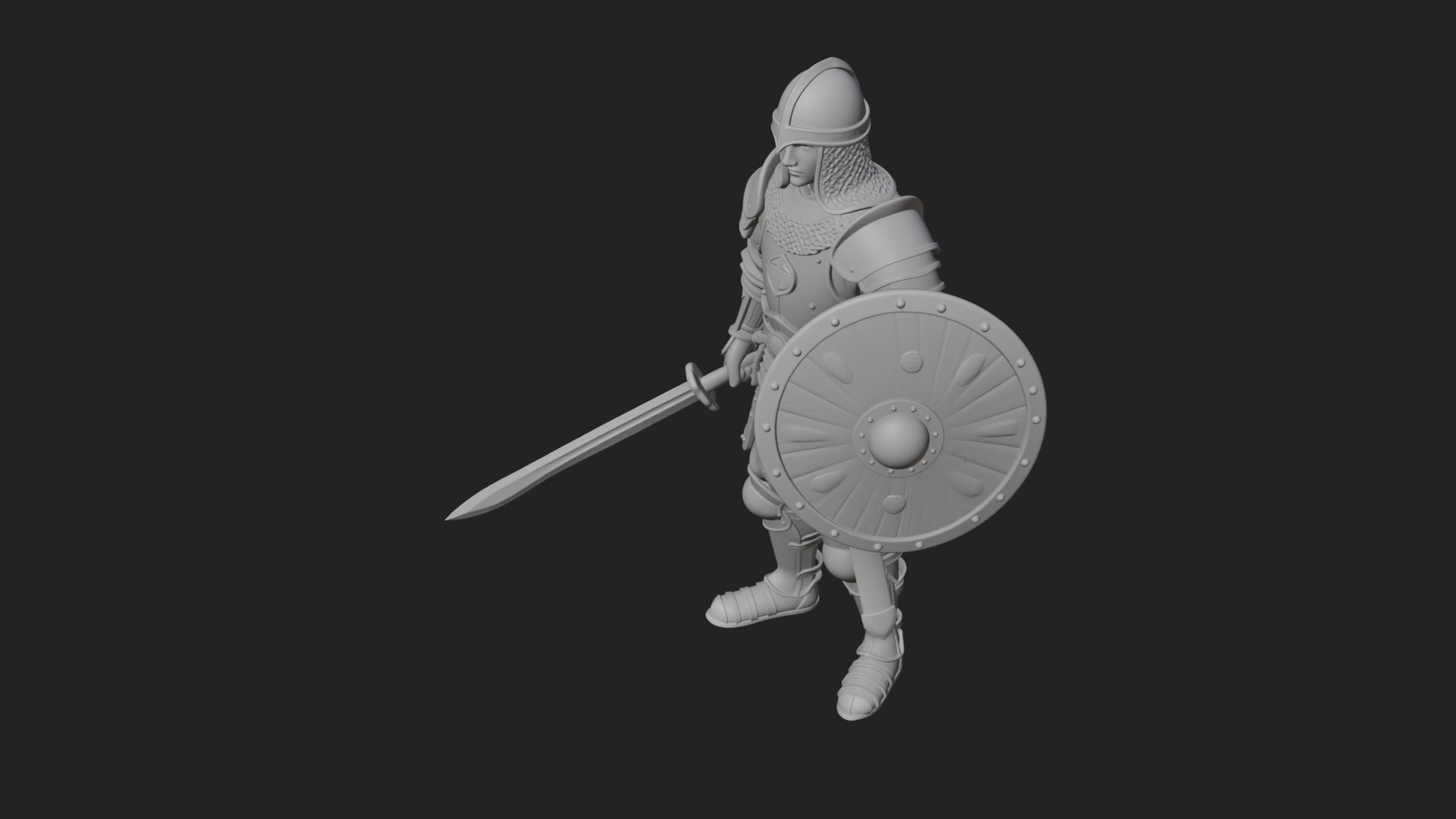 Armored Knight Statue Design 35 3D Print Model 3D Model