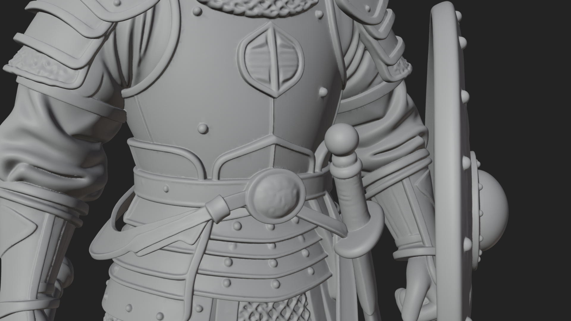 Armored Knight Statue Design 35 3D Print Model 3D Model