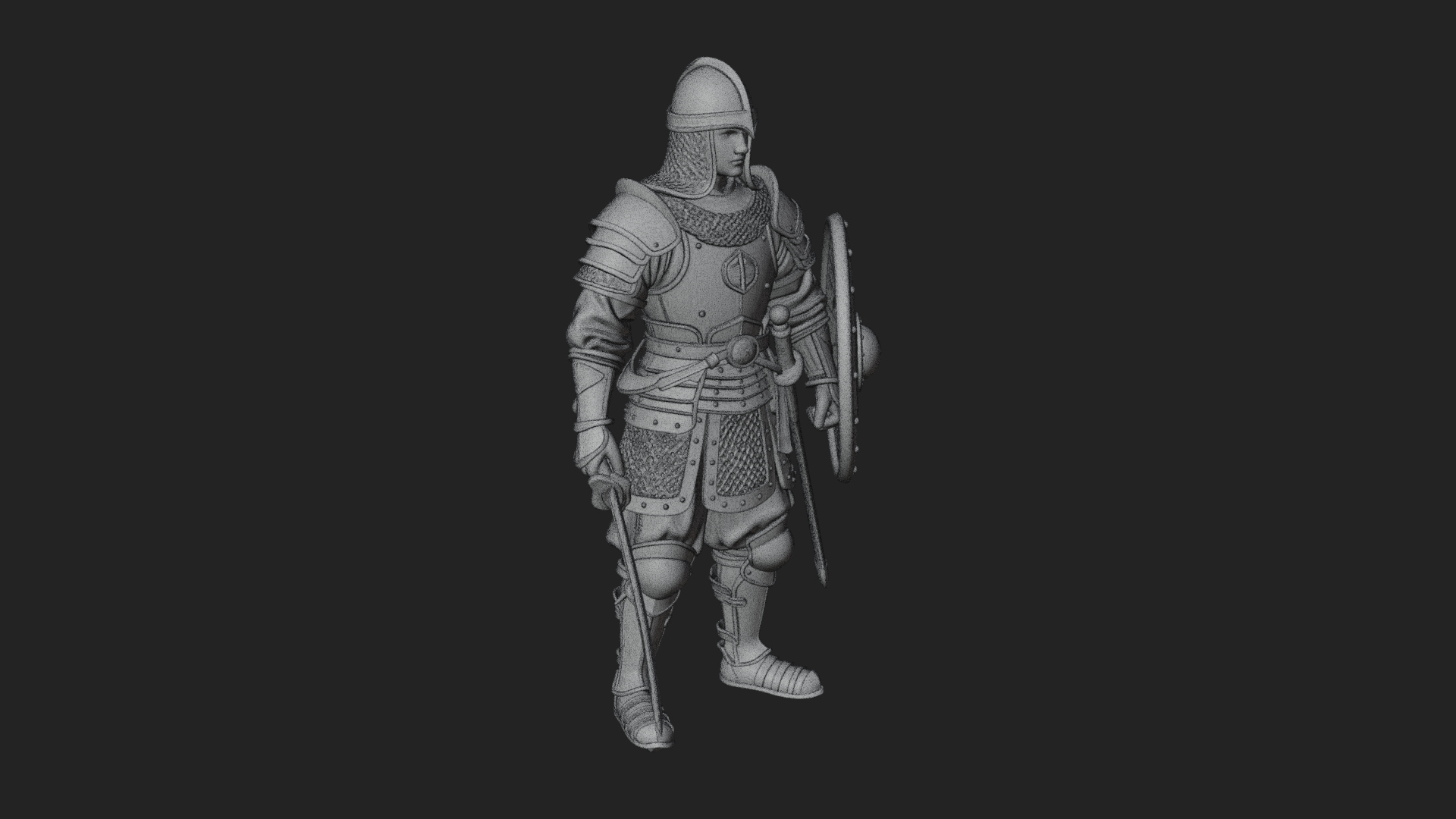 Armored Knight Statue Design 35 3D Print Model 3D Model