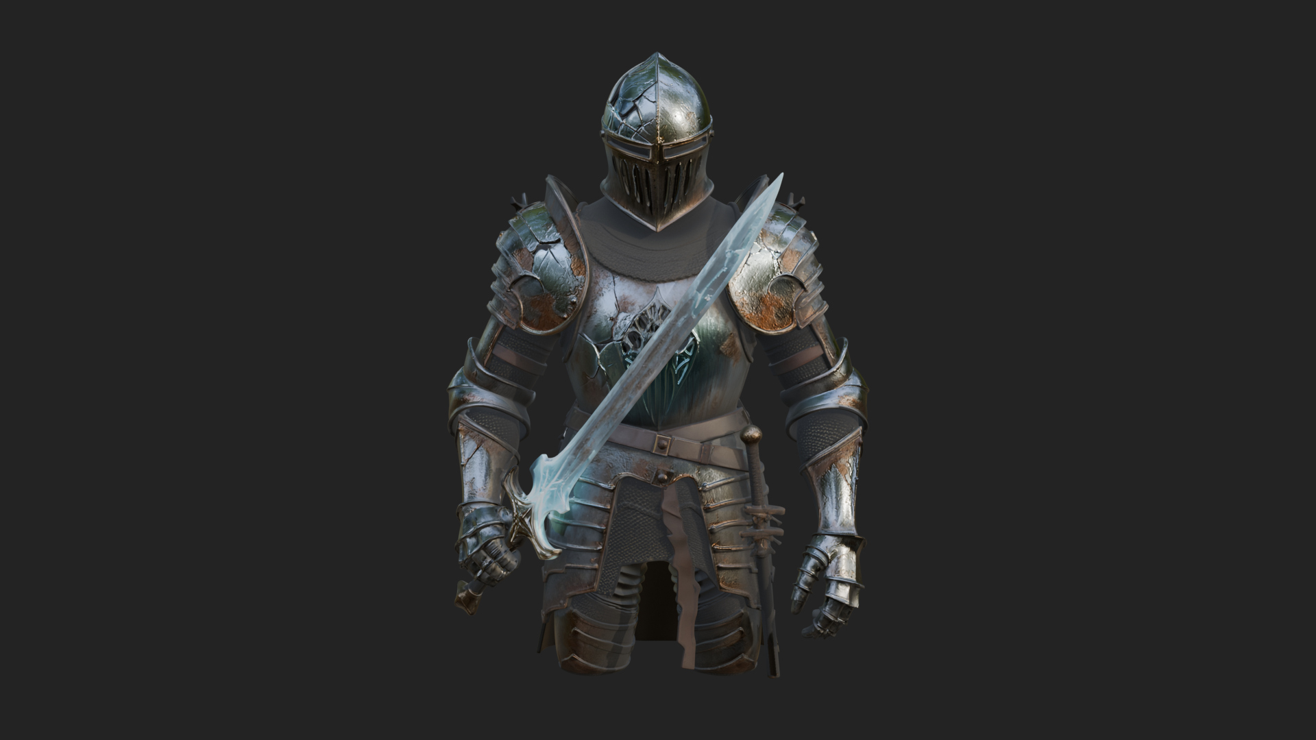 Armored Knight Statue Design 36 3D Print Model 3D Model