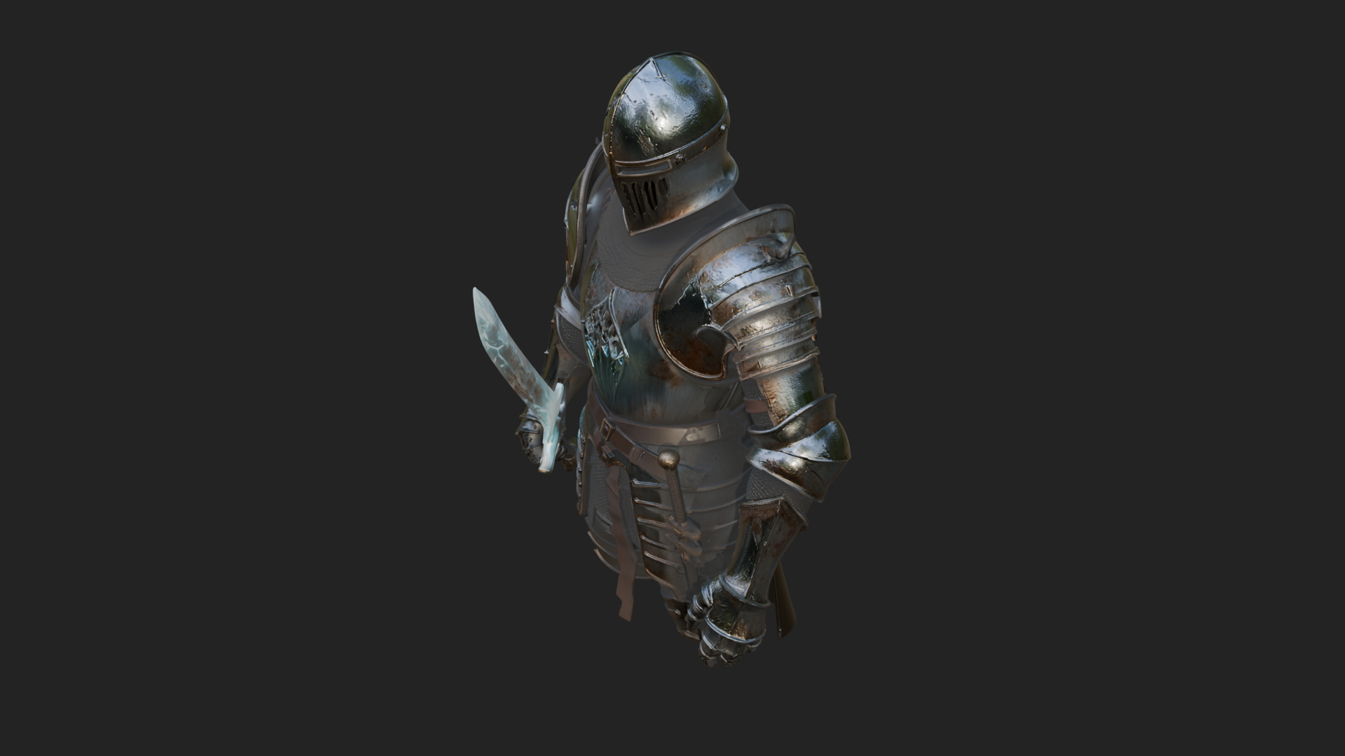 Armored Knight Statue Design 36 3D Print Model 3D Model