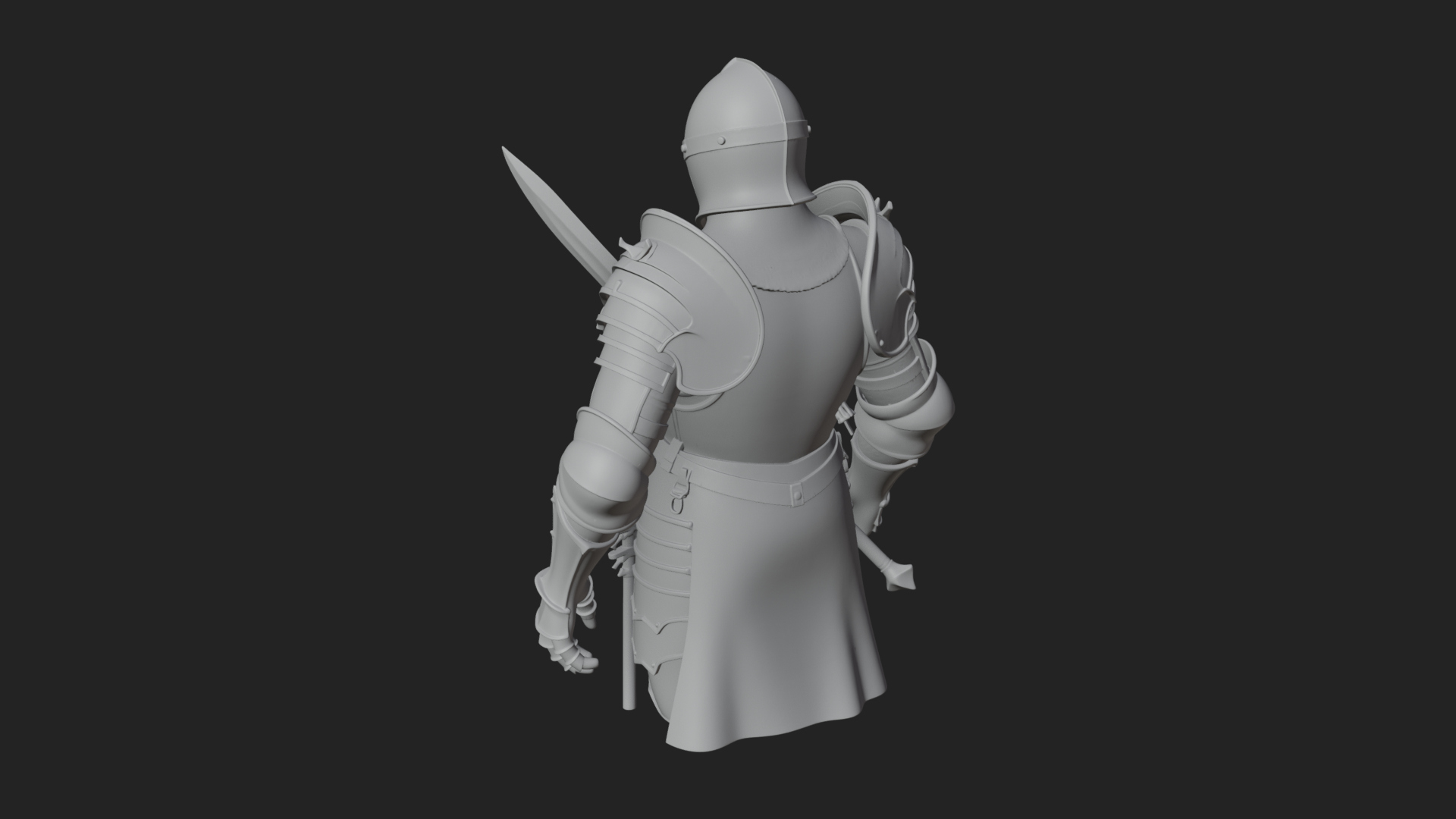Armored Knight Statue Design 36 3D Print Model 3D Model