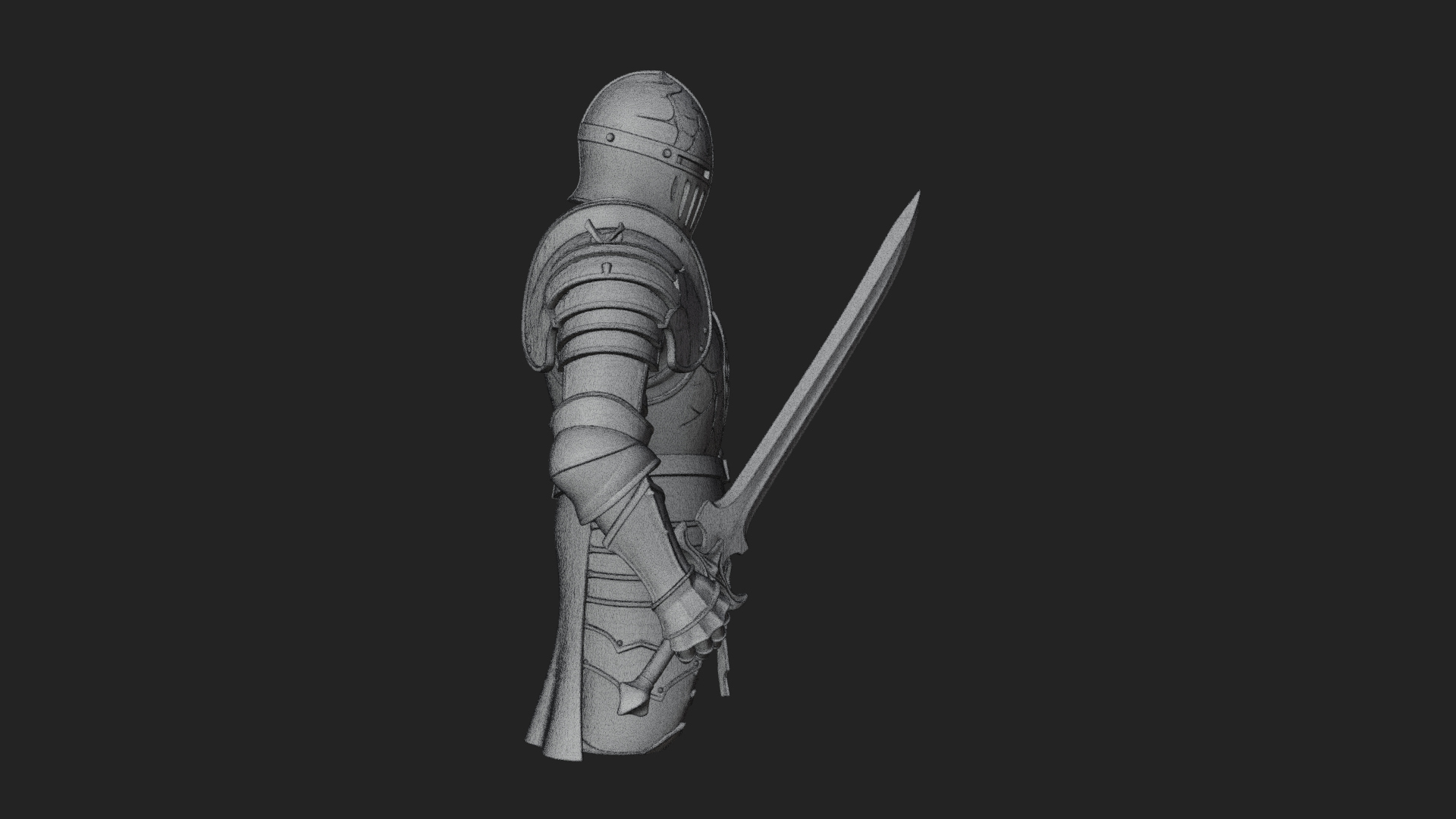 Armored Knight Statue Design 36 3D Print Model 3D Model
