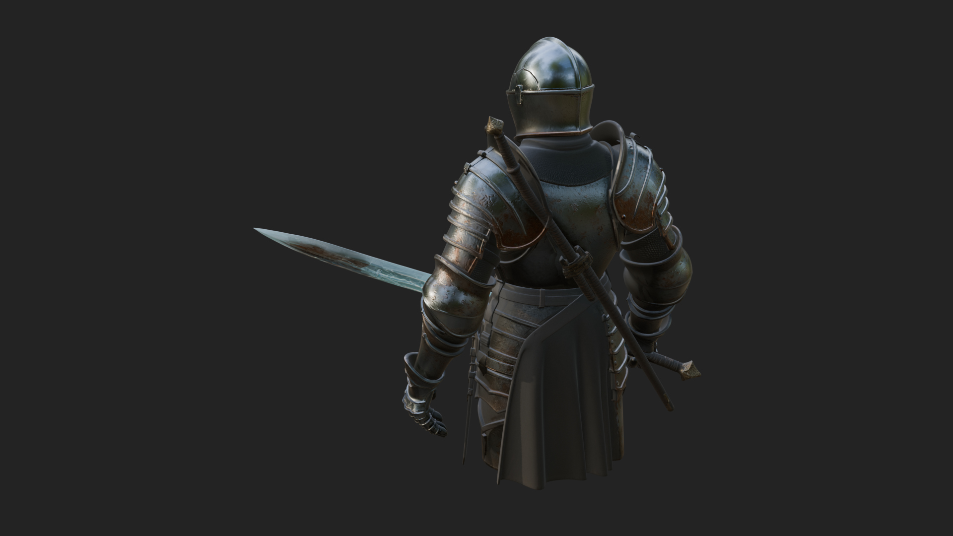 Armored Knight Statue Design 37 3D Print Model 3D Model