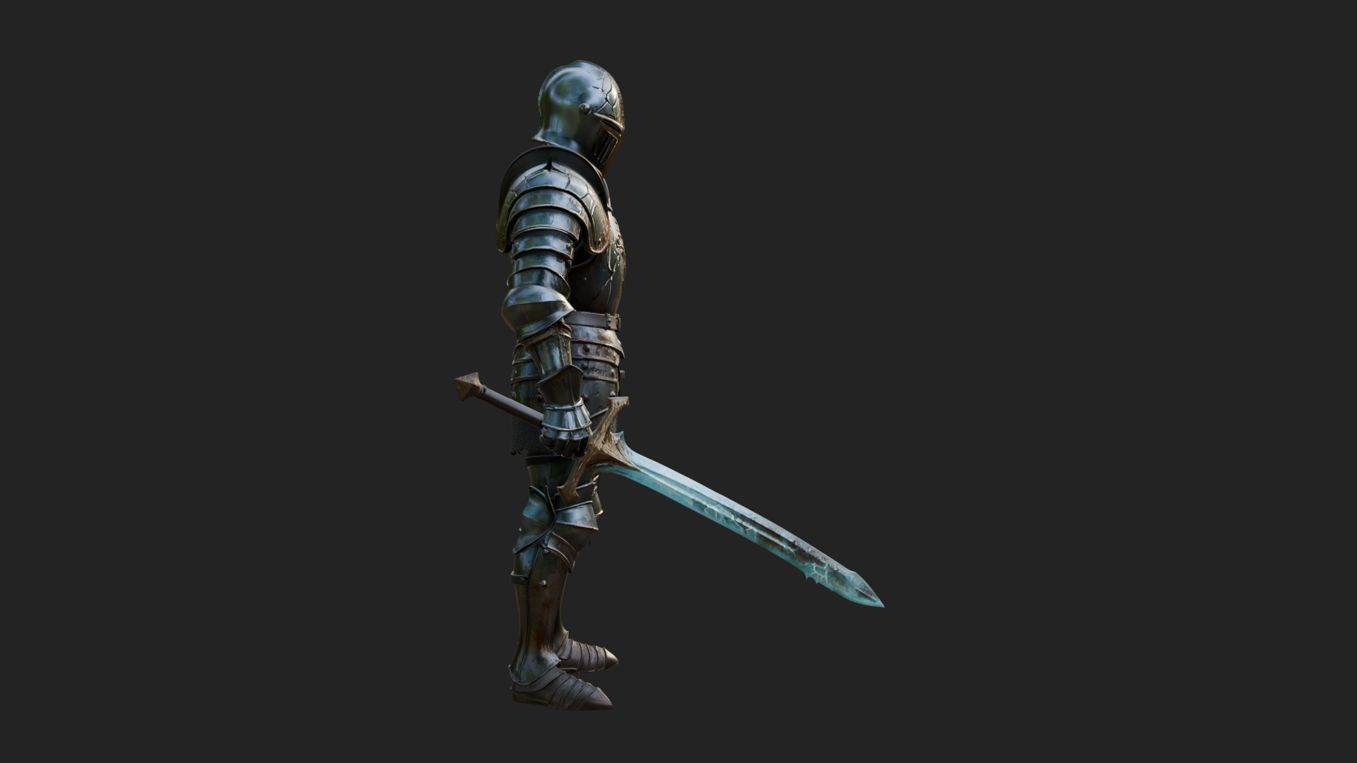 Armored Knight Statue Design 38 3D Print Model 3D Model