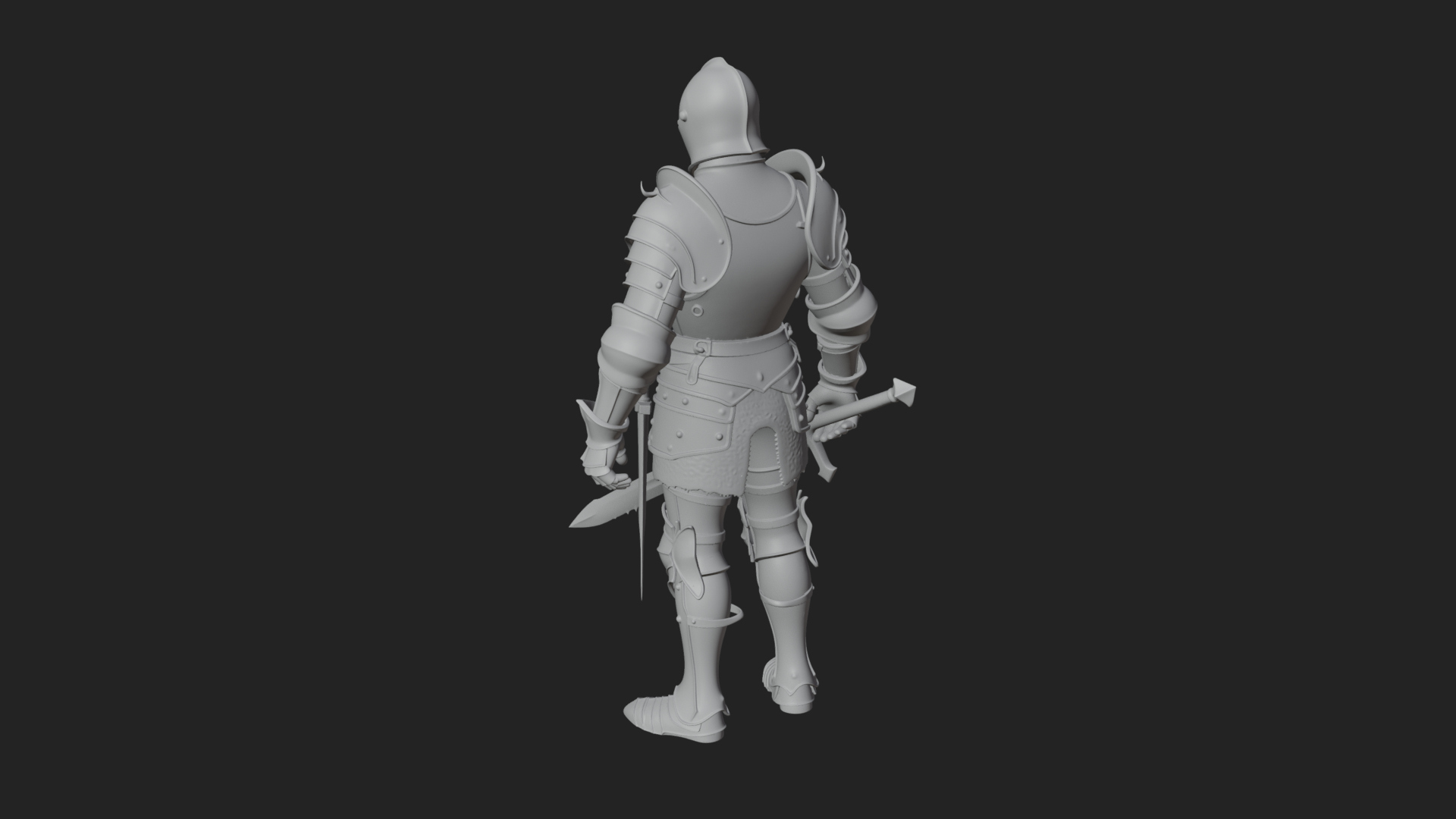 Armored Knight Statue Design 38 3D Print Model 3D Model