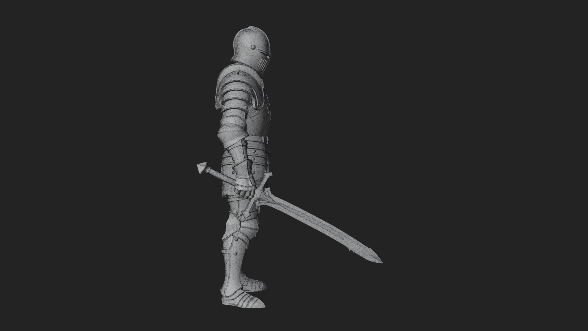 Armored Knight Statue Design 38 3D Print Model 3D Model