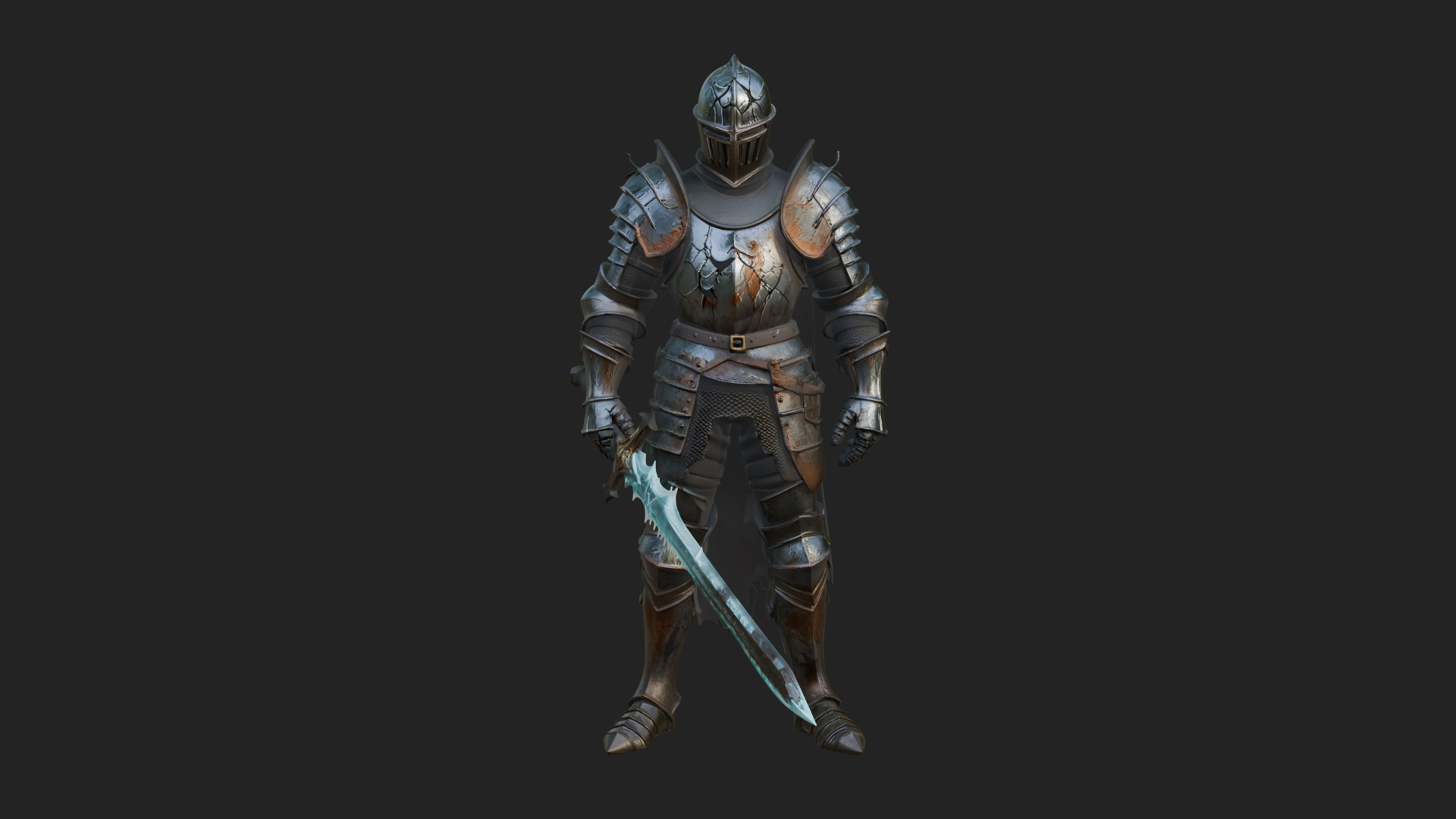 Armored Knight Statue Design 39 3D Print Model 3D Model