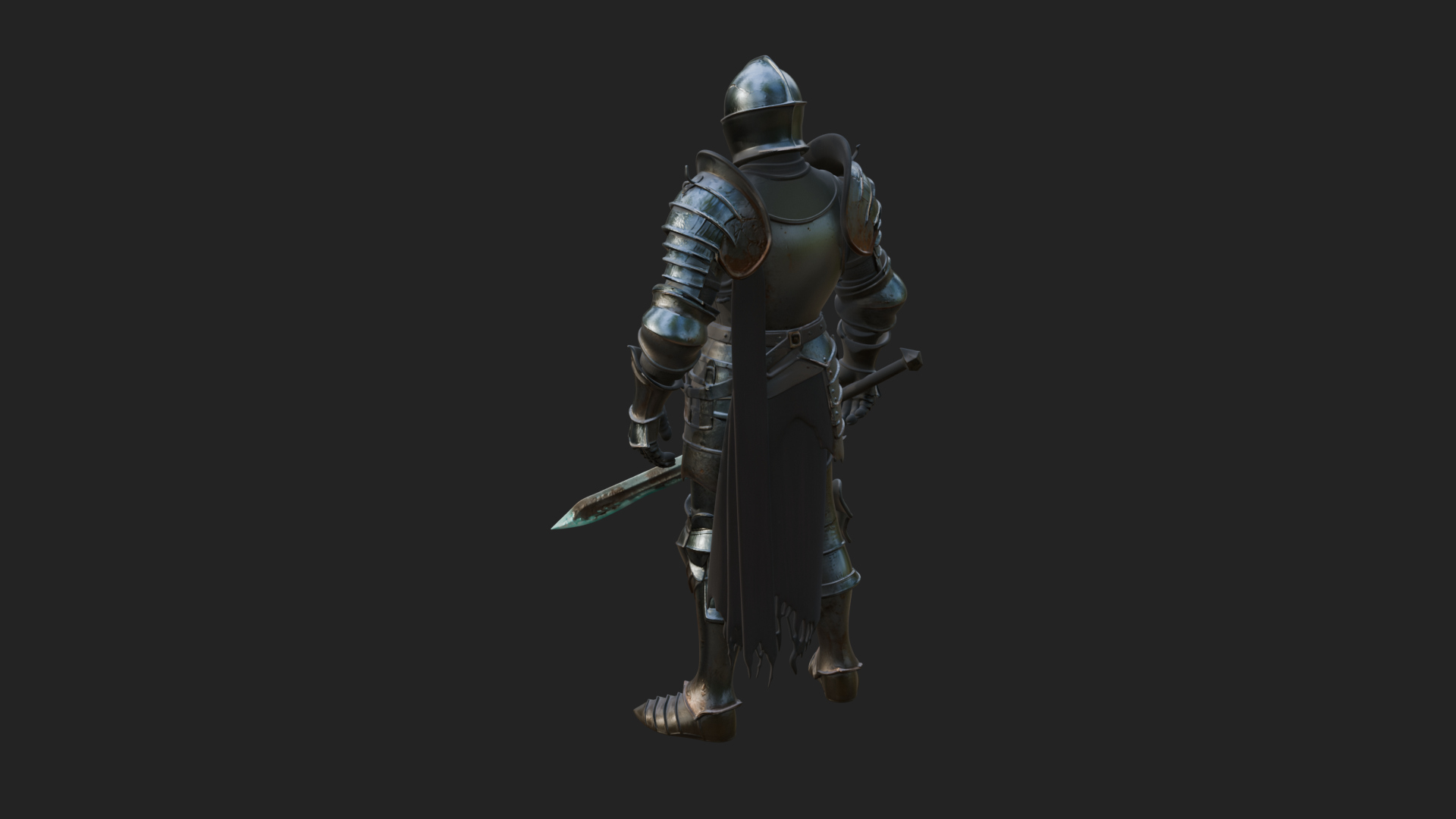 Armored Knight Statue Design 39 3D Print Model 3D Model